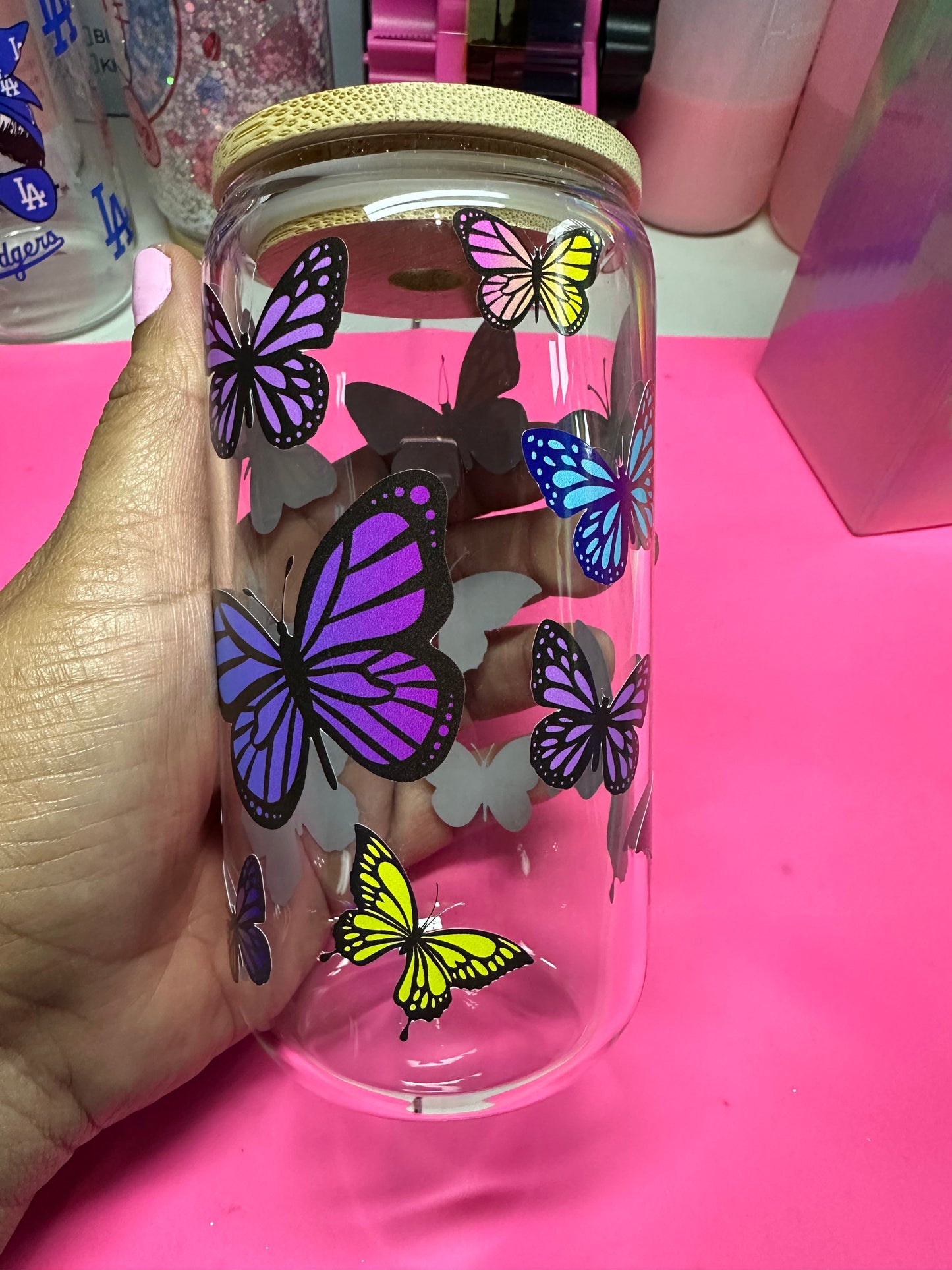 Butterfly Glass Tumbler