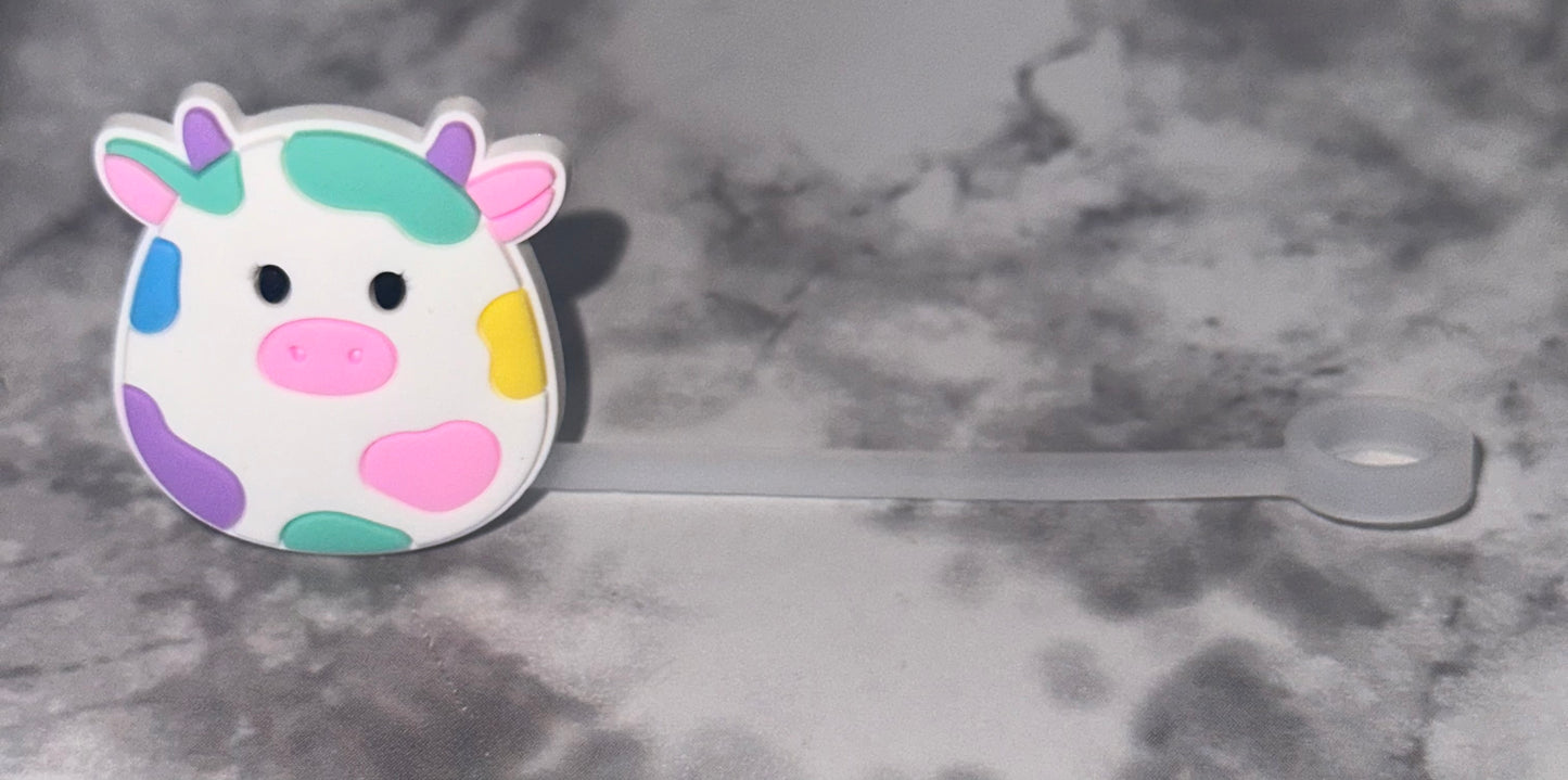 Colorful Pig Straw Topper