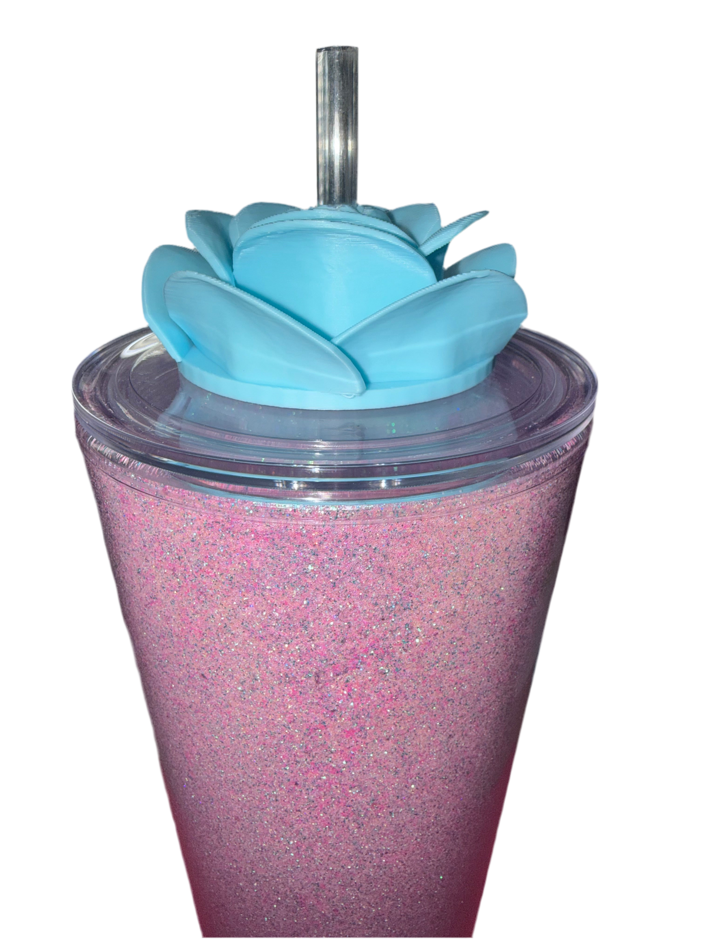 Baby Blue Rose 3D Lid Topper (24oz only)