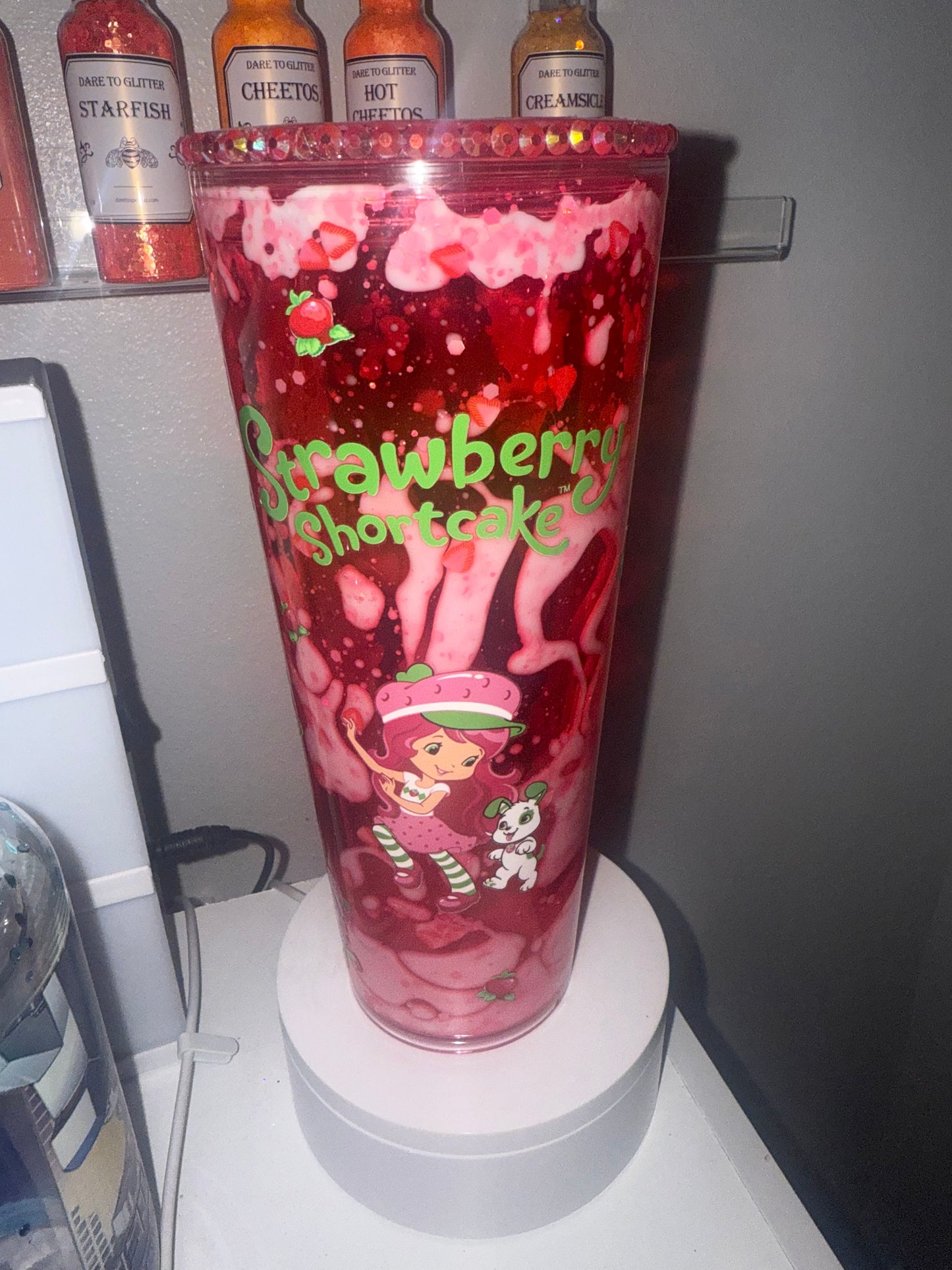 Strawberry Dual Lava Drip Tumbler