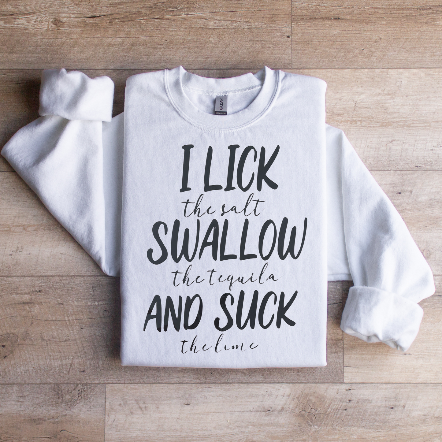 Lick Swallow Suck Crewneck Sweatshirt