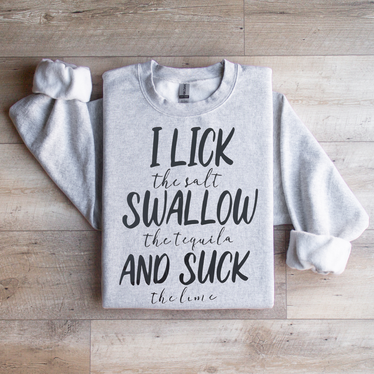 Lick Swallow Suck Crewneck Sweatshirt