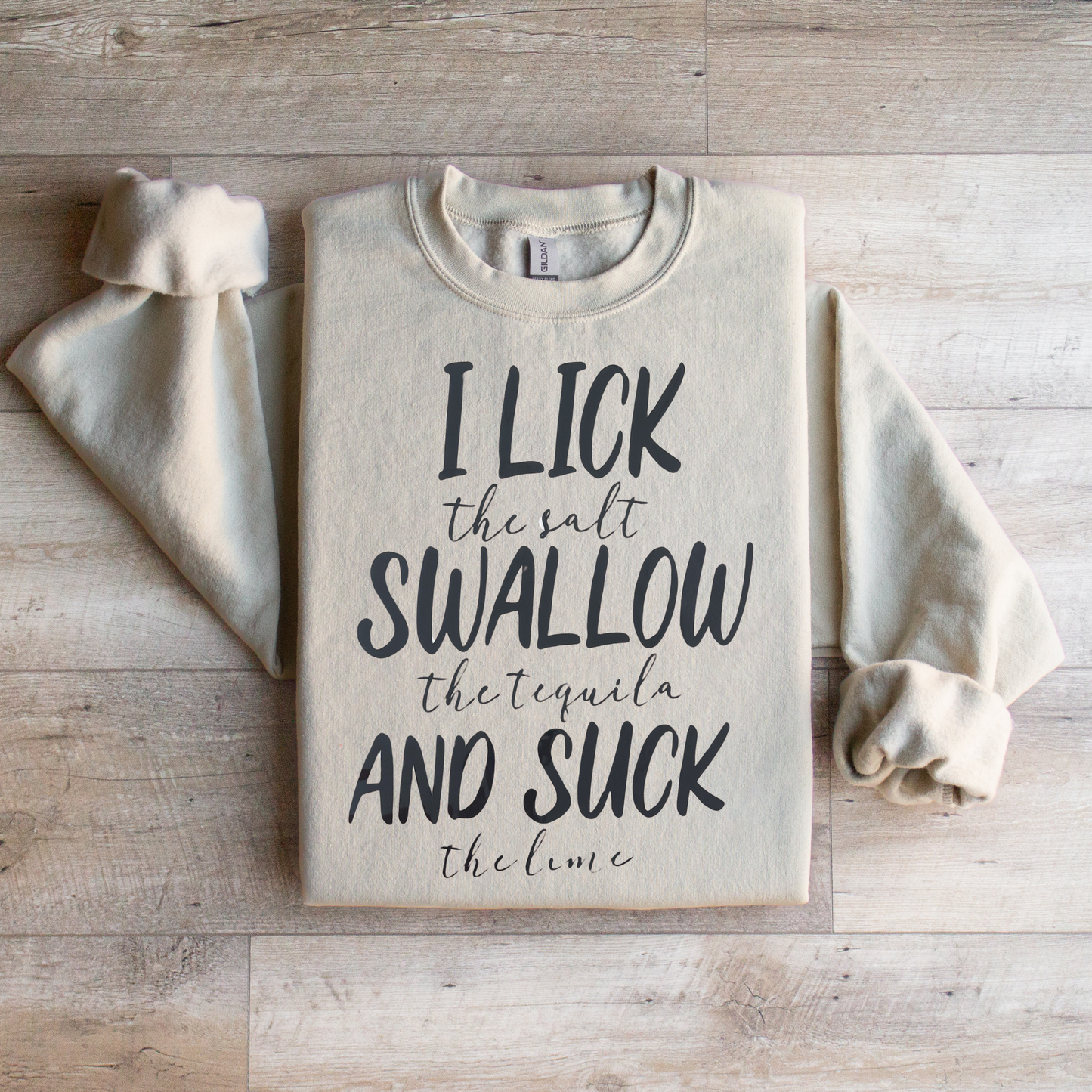 Lick Swallow Suck Crewneck Sweatshirt