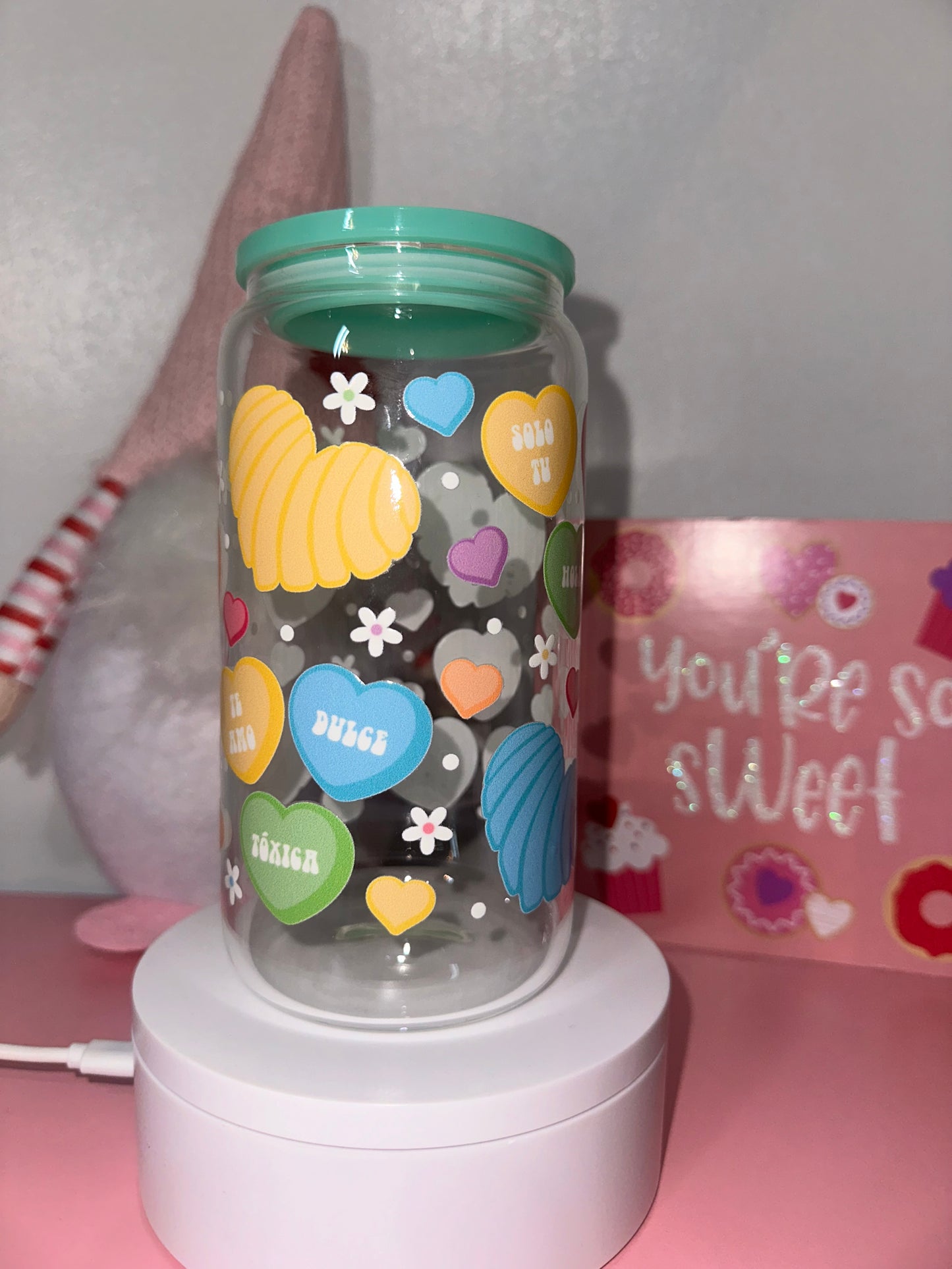 Valentine Conchas Glass Tumbler
