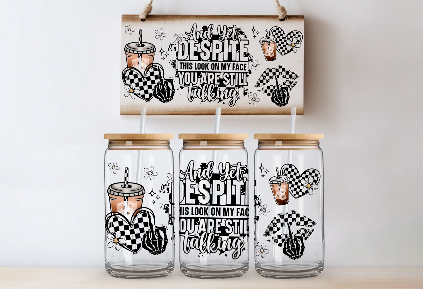 Middle Finger Checkered