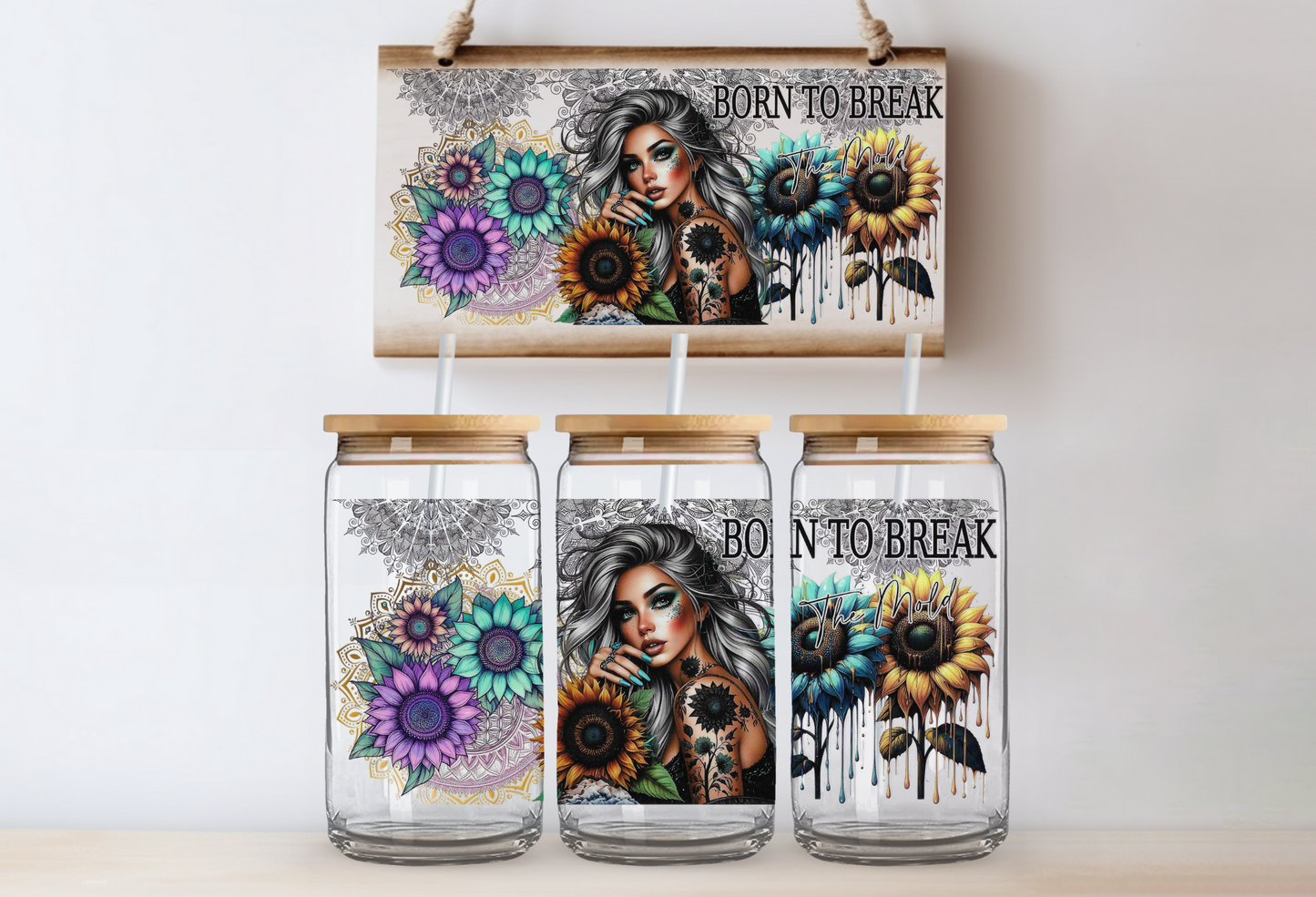 Colorful Sunflower Girl