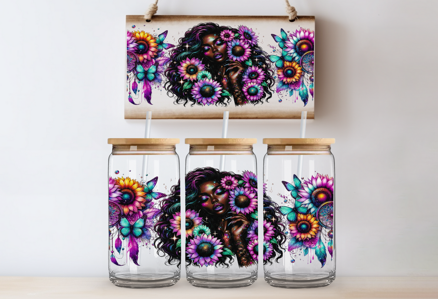 Pastel Sunflowers Girl