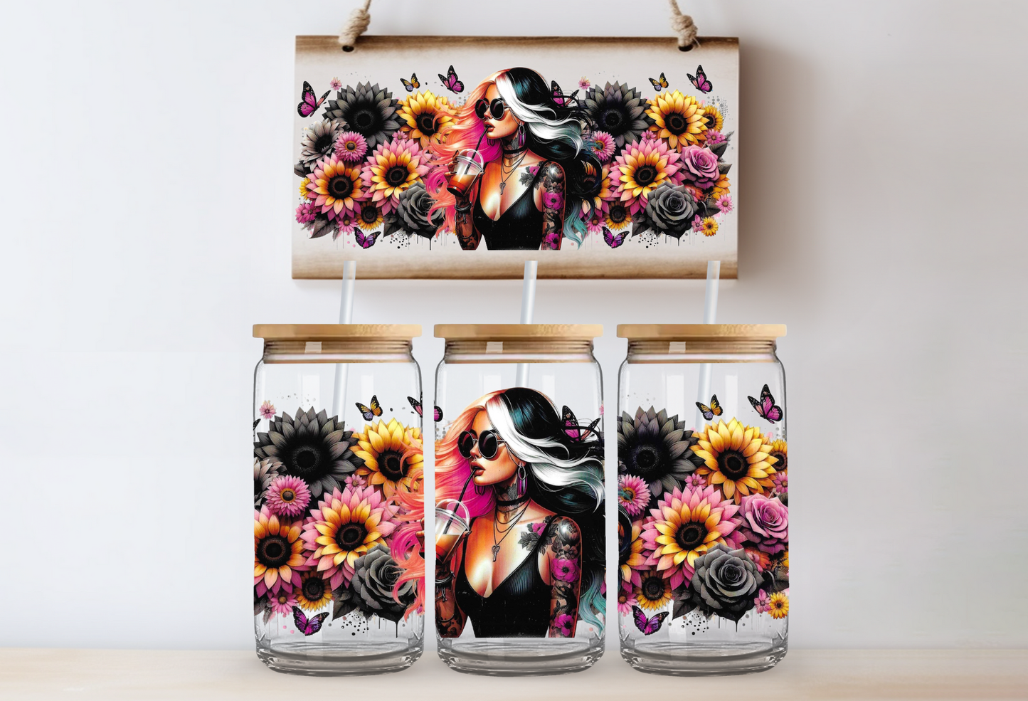 Girl with black & white hair