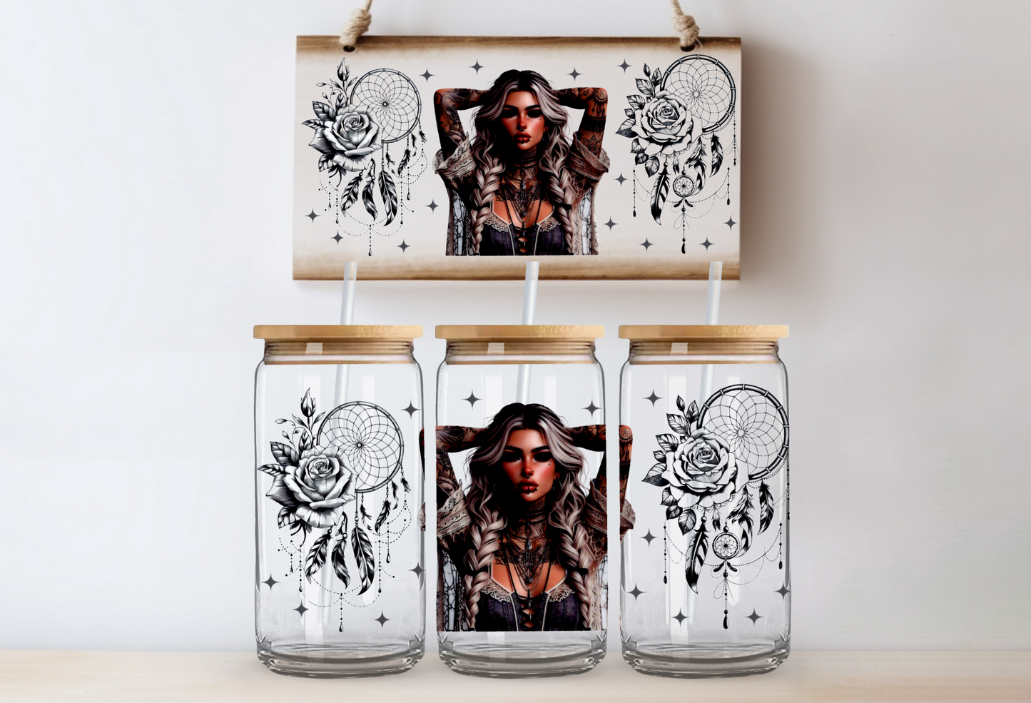 Girl with dreamcatchers