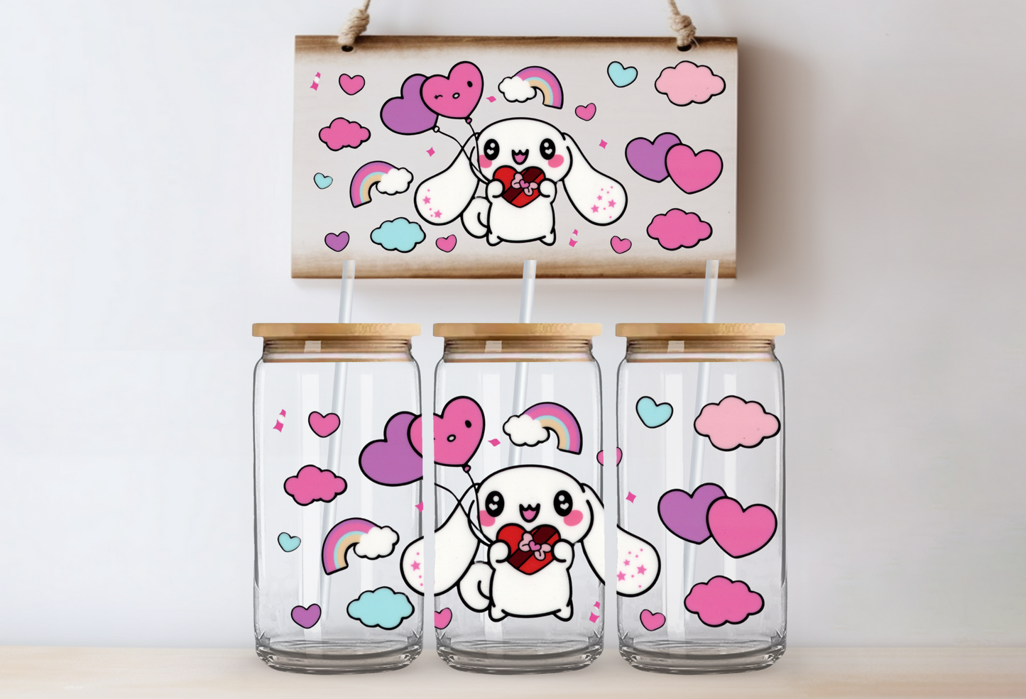 Cinna Roll Heart Balloons