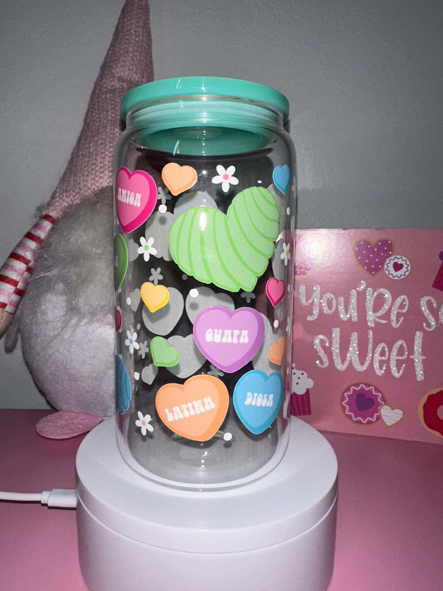 Valentine Conchas Glass Tumbler