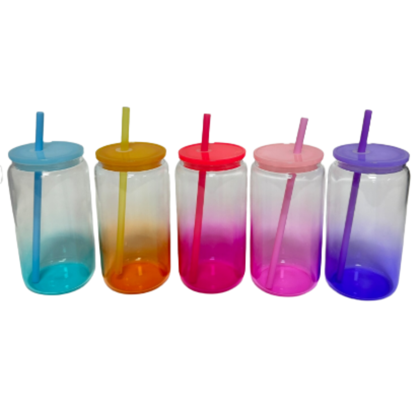 Ombre Glass Colored Tumblers
