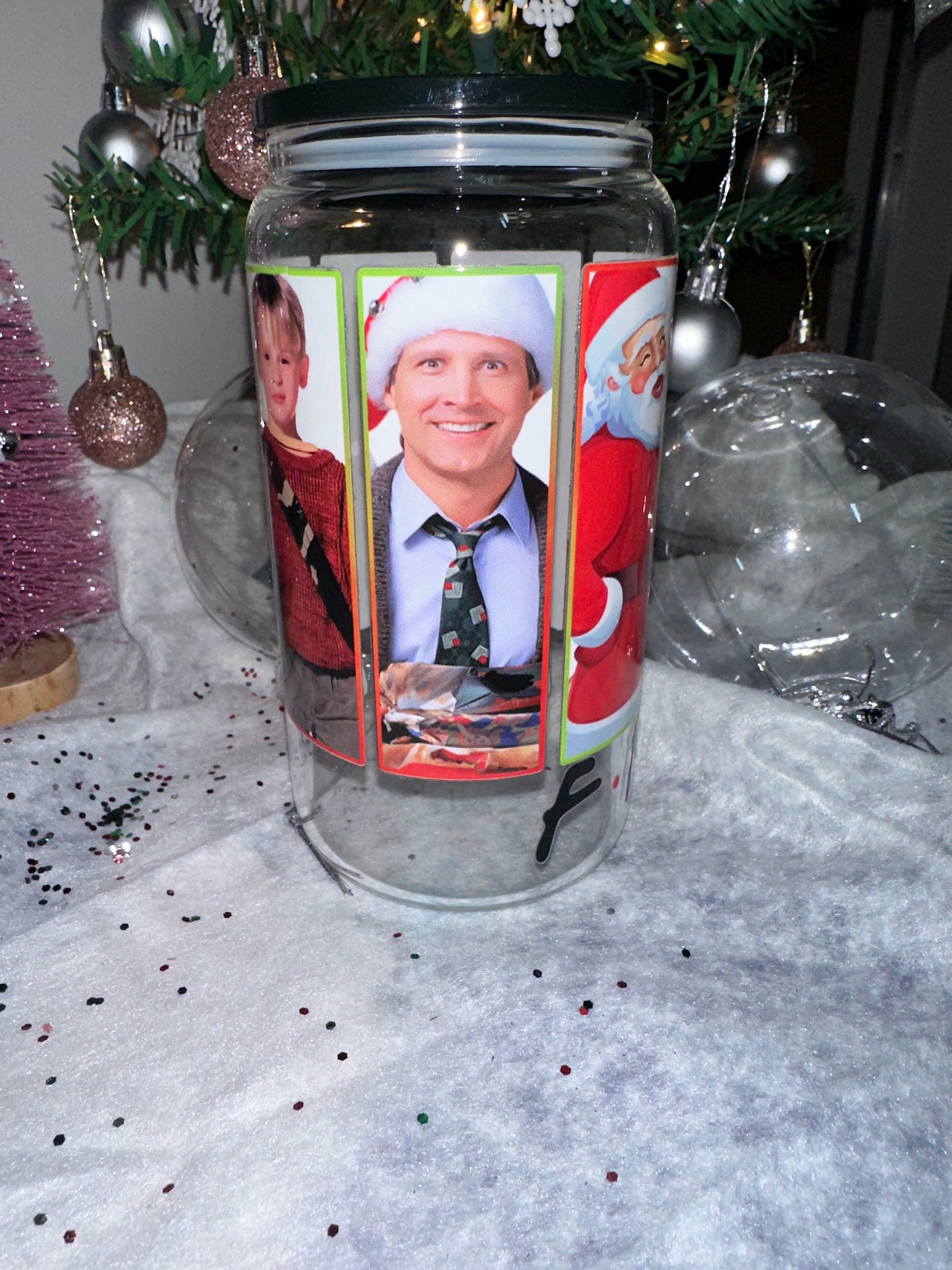 Christmas Movie Glass Tumbler