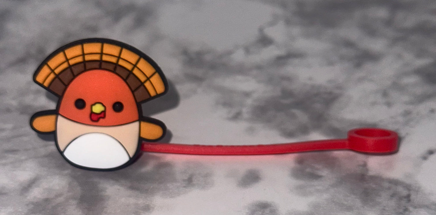 Cute Turkey Straw Topper