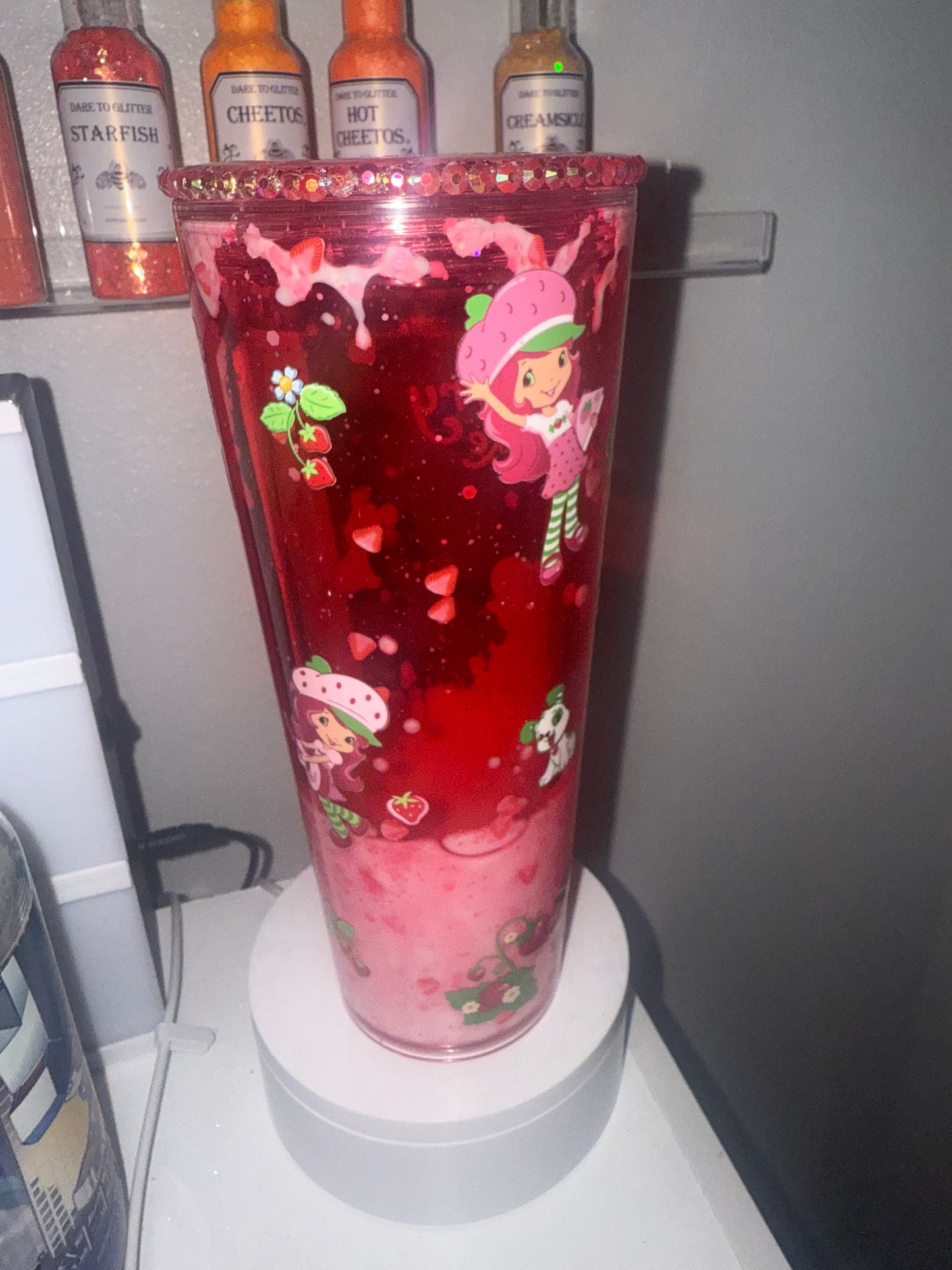 Strawberry Dual Lava Drip Tumbler
