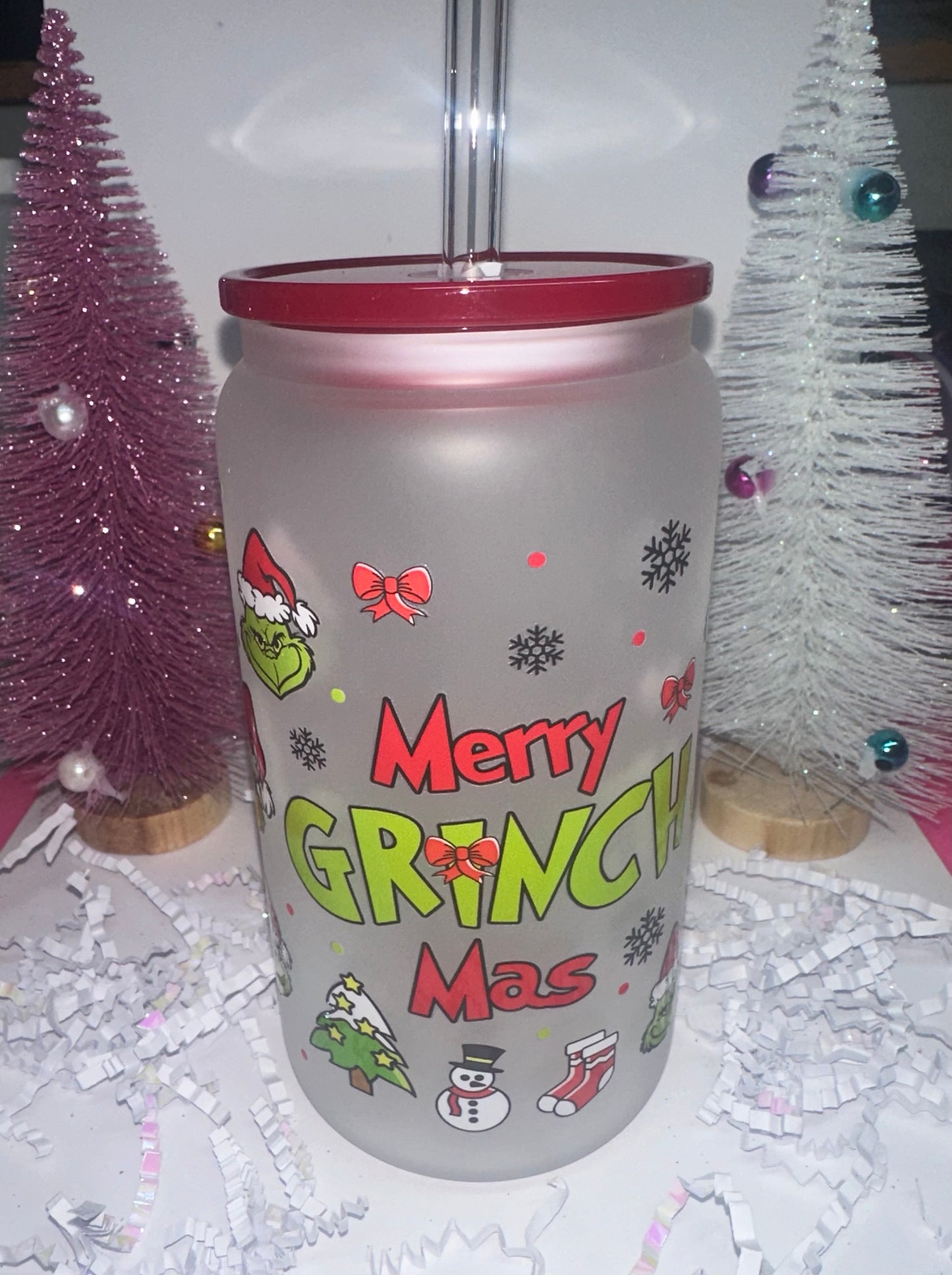 Christmas Glass Tumbler