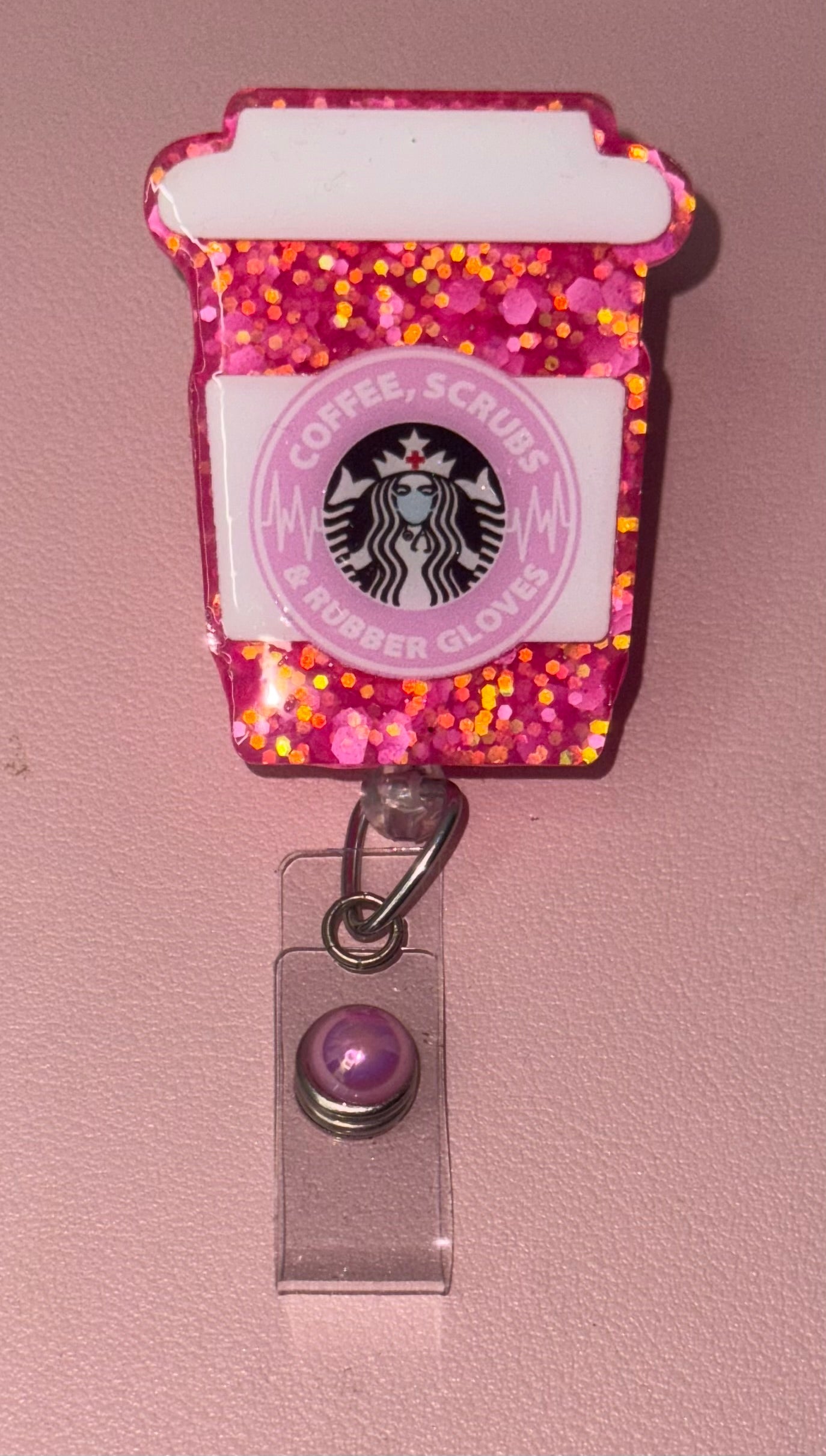 Coffee Medical Badge Reel