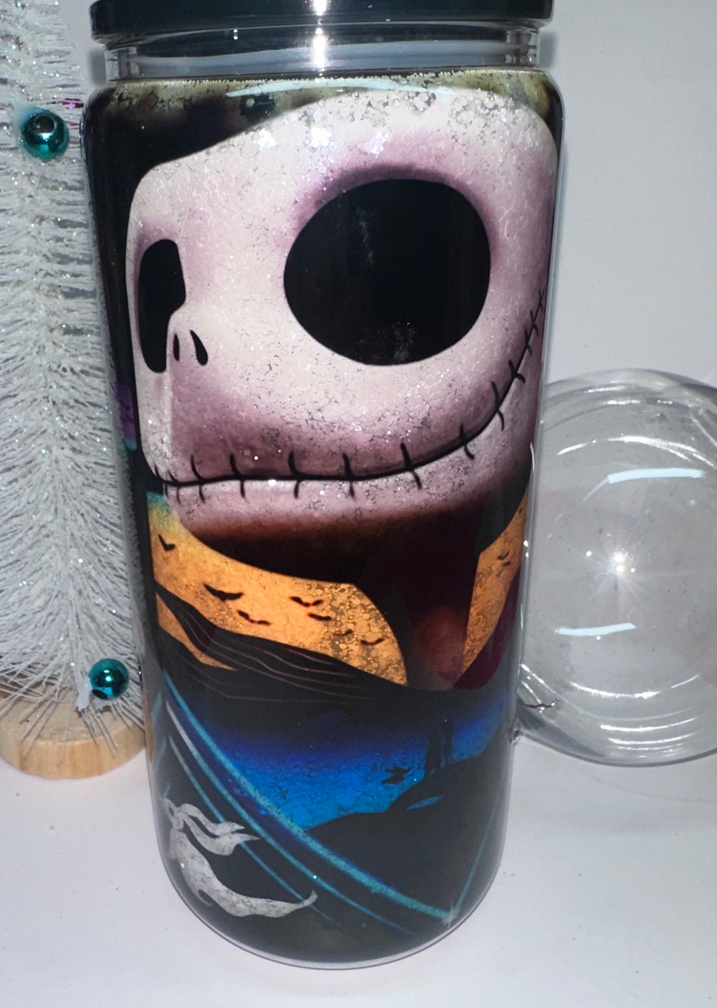 NBC Glass Snow Globe Tumbler