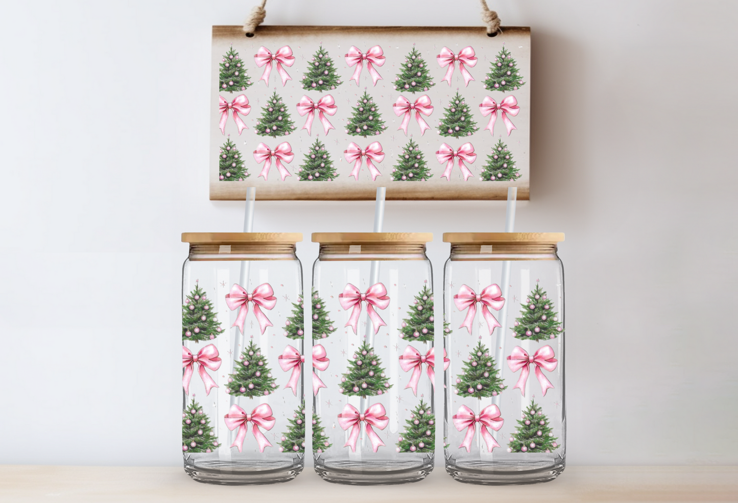 Christmas Trees and Pink Bows