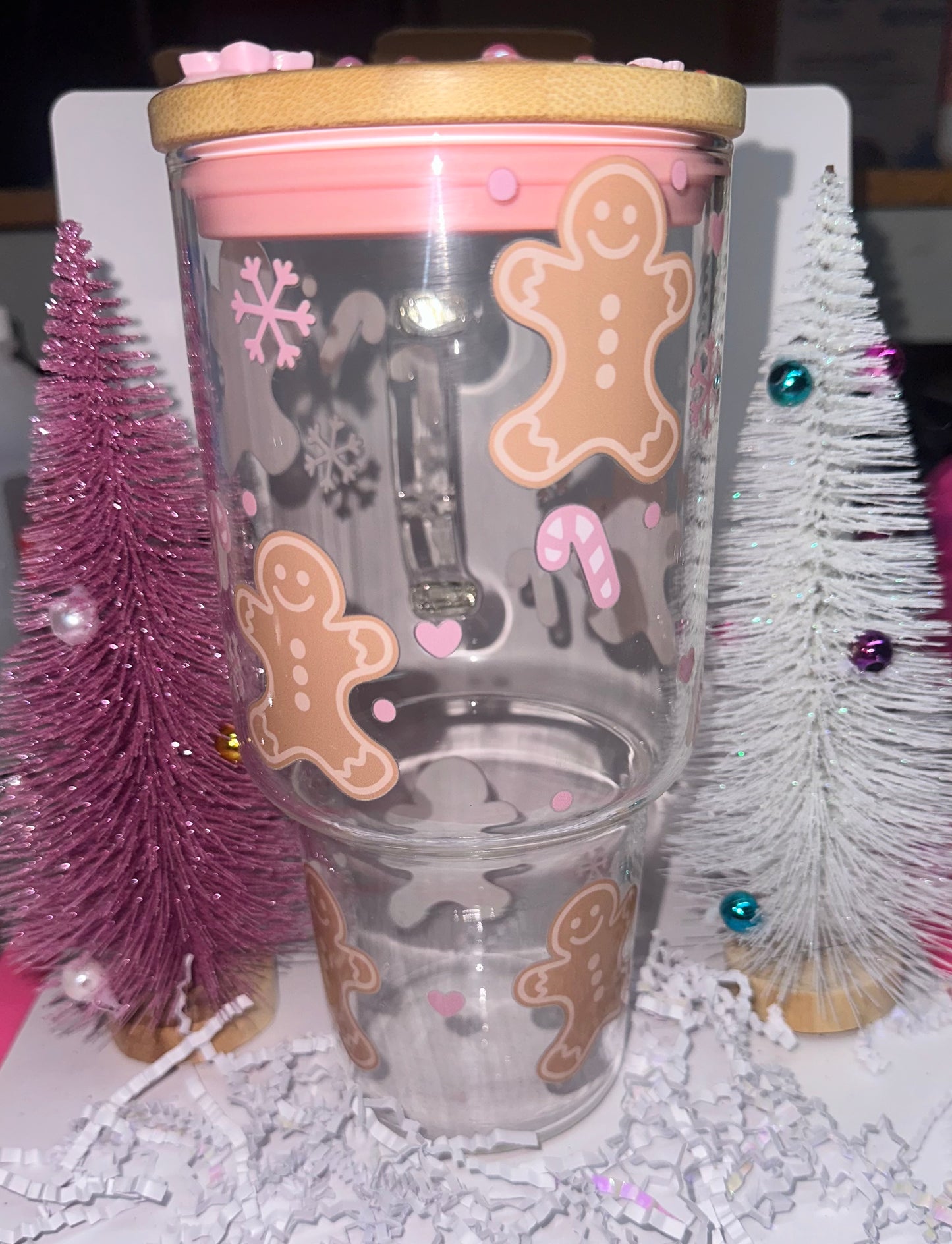 Gingerbread Glass Tumbler