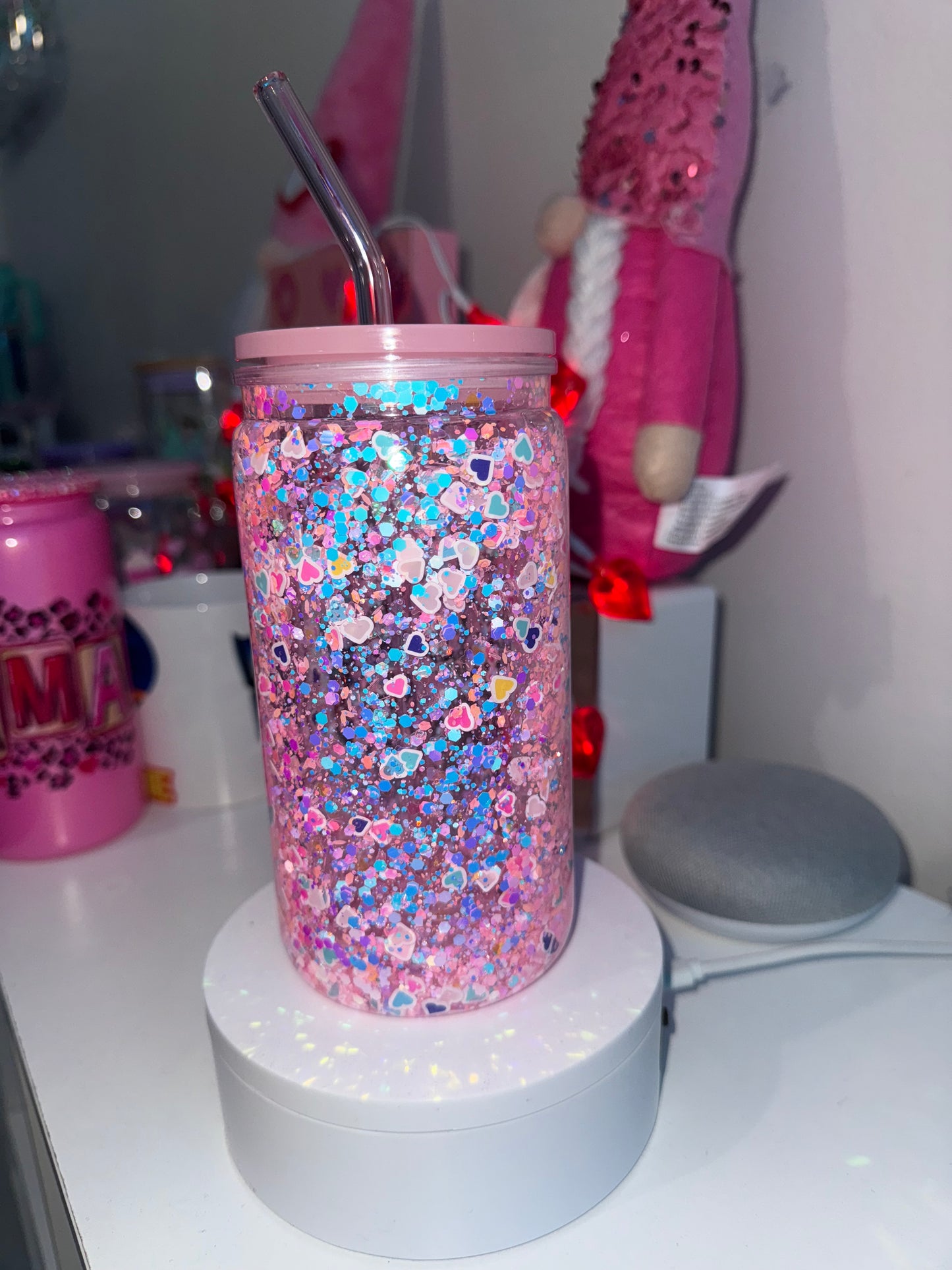Pretty in Pink Snow Globe