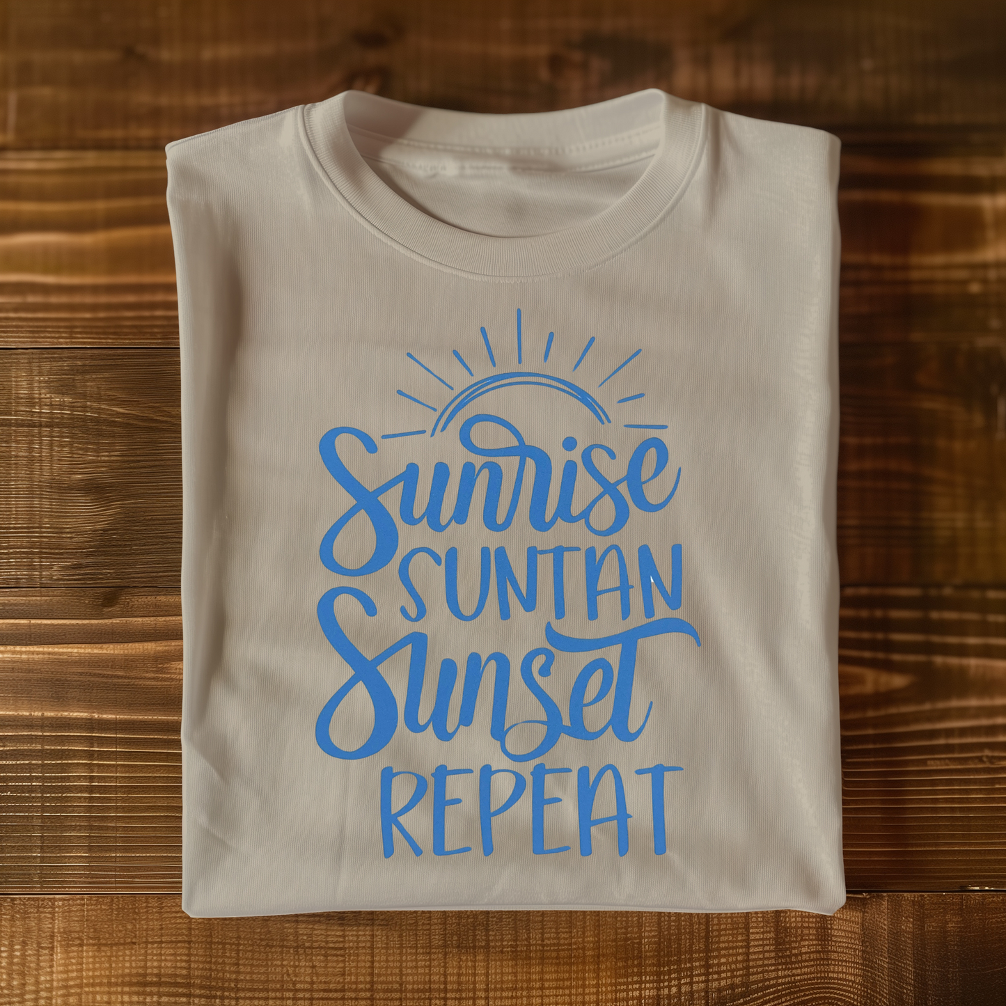 Sunrise Suntan Sunset Repeat T-shirt