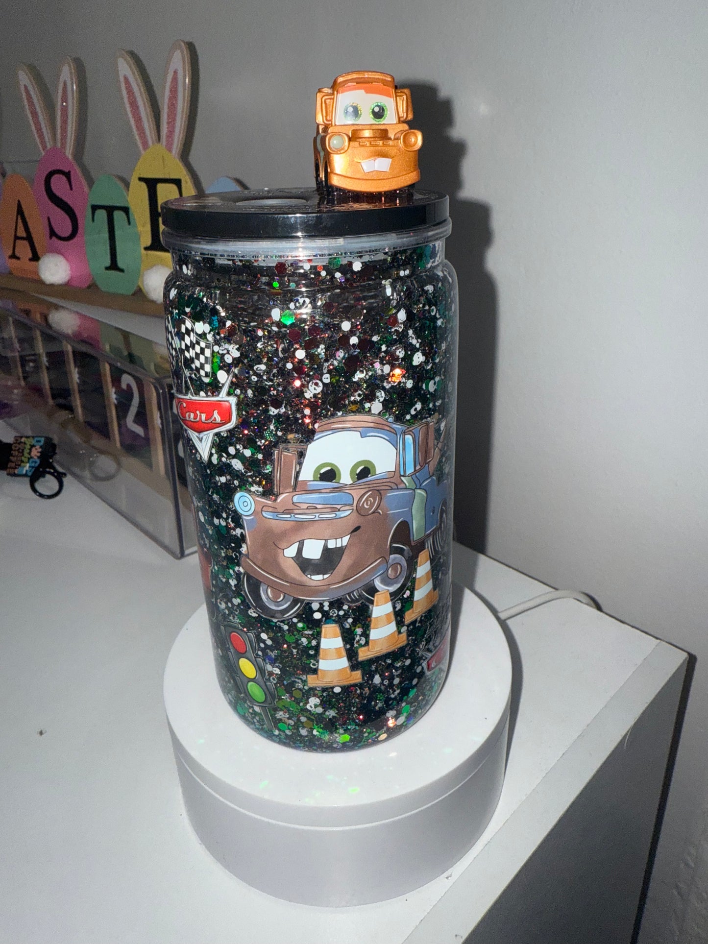 Tow Truck Snow Globe Tumbler