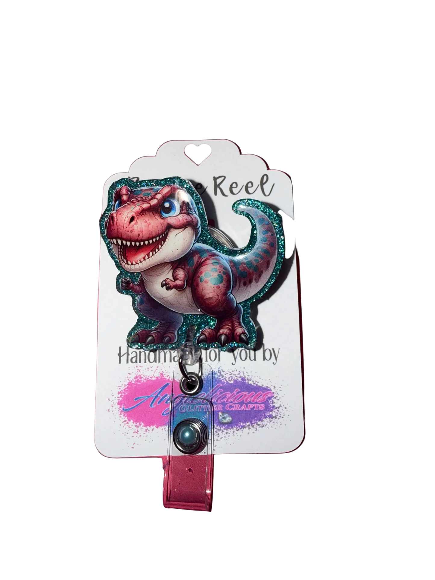 Dinosaur Glitter Badge Reel