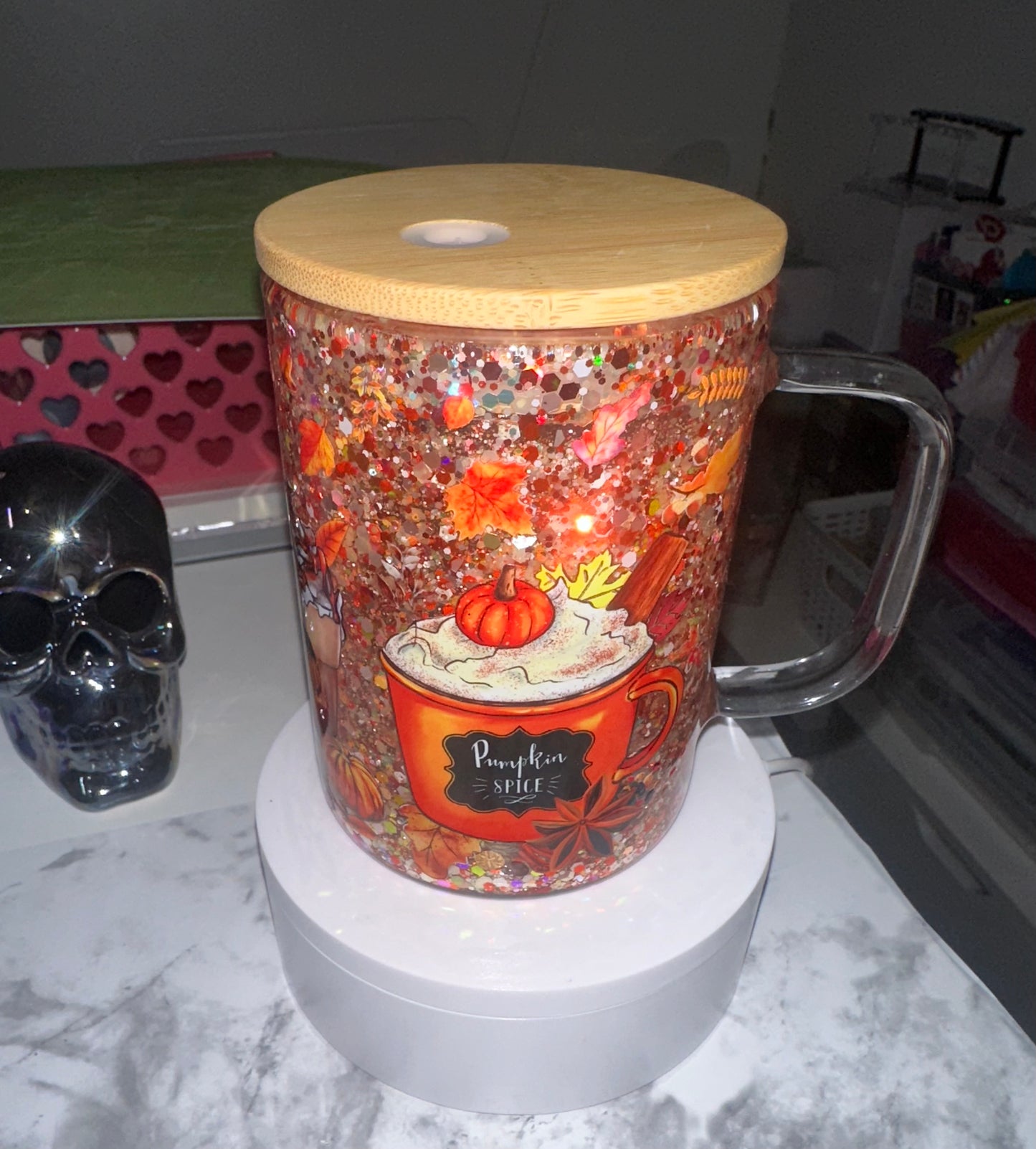 Fall Vibes Glass Mug