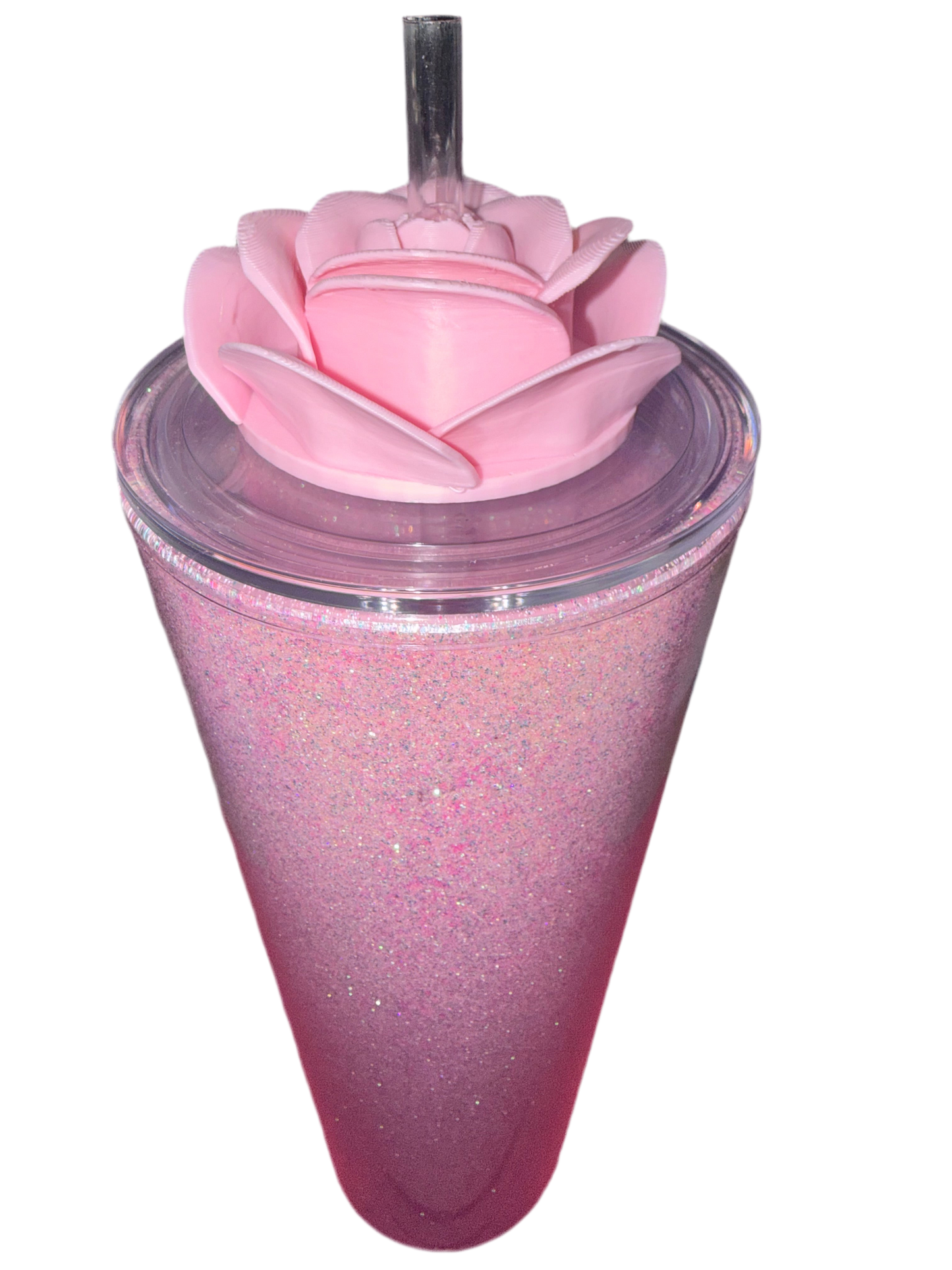 Pink Rose 3D Lid Topper (24oz only)