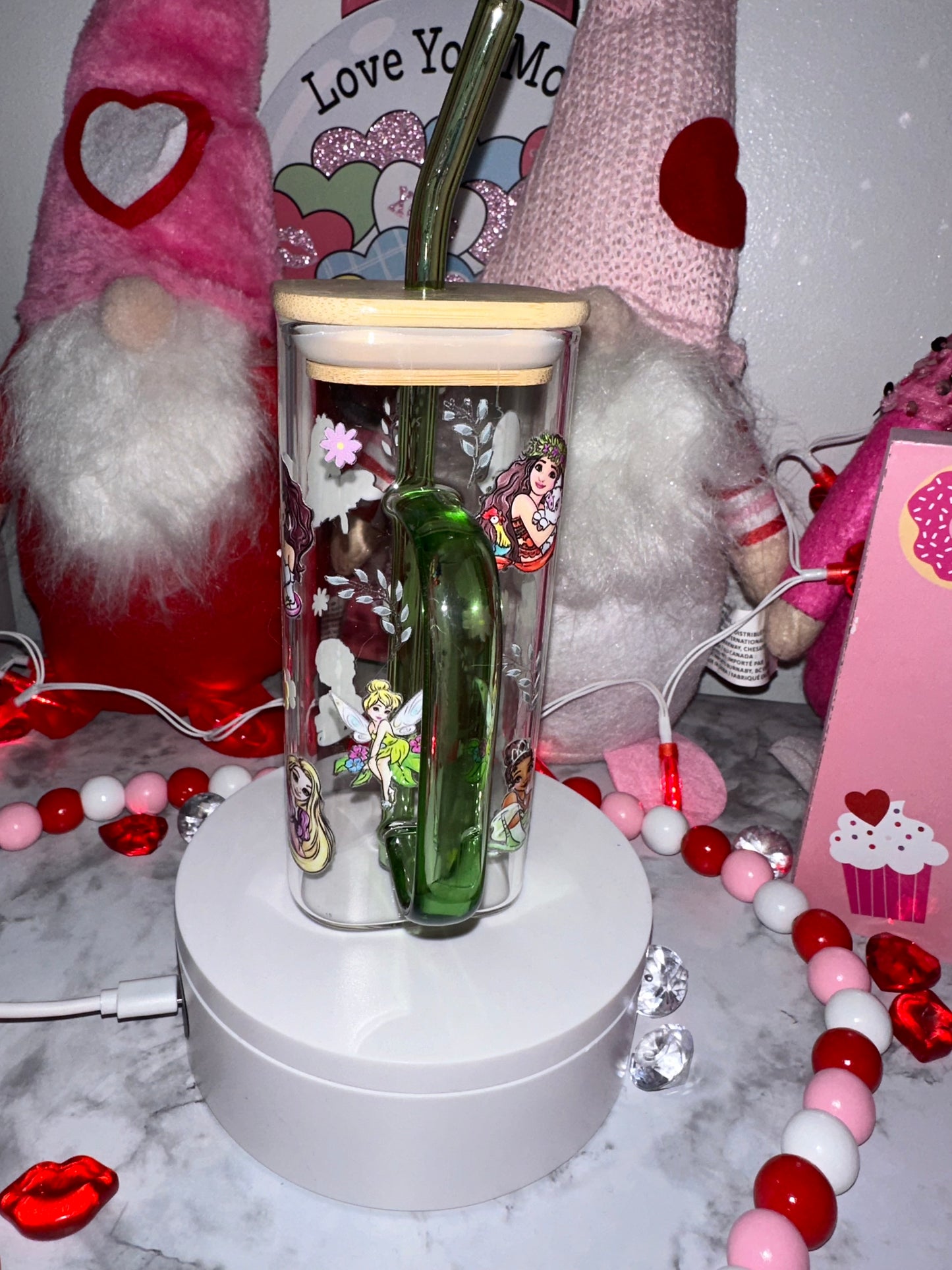 Small Square Green Glass Tumbler