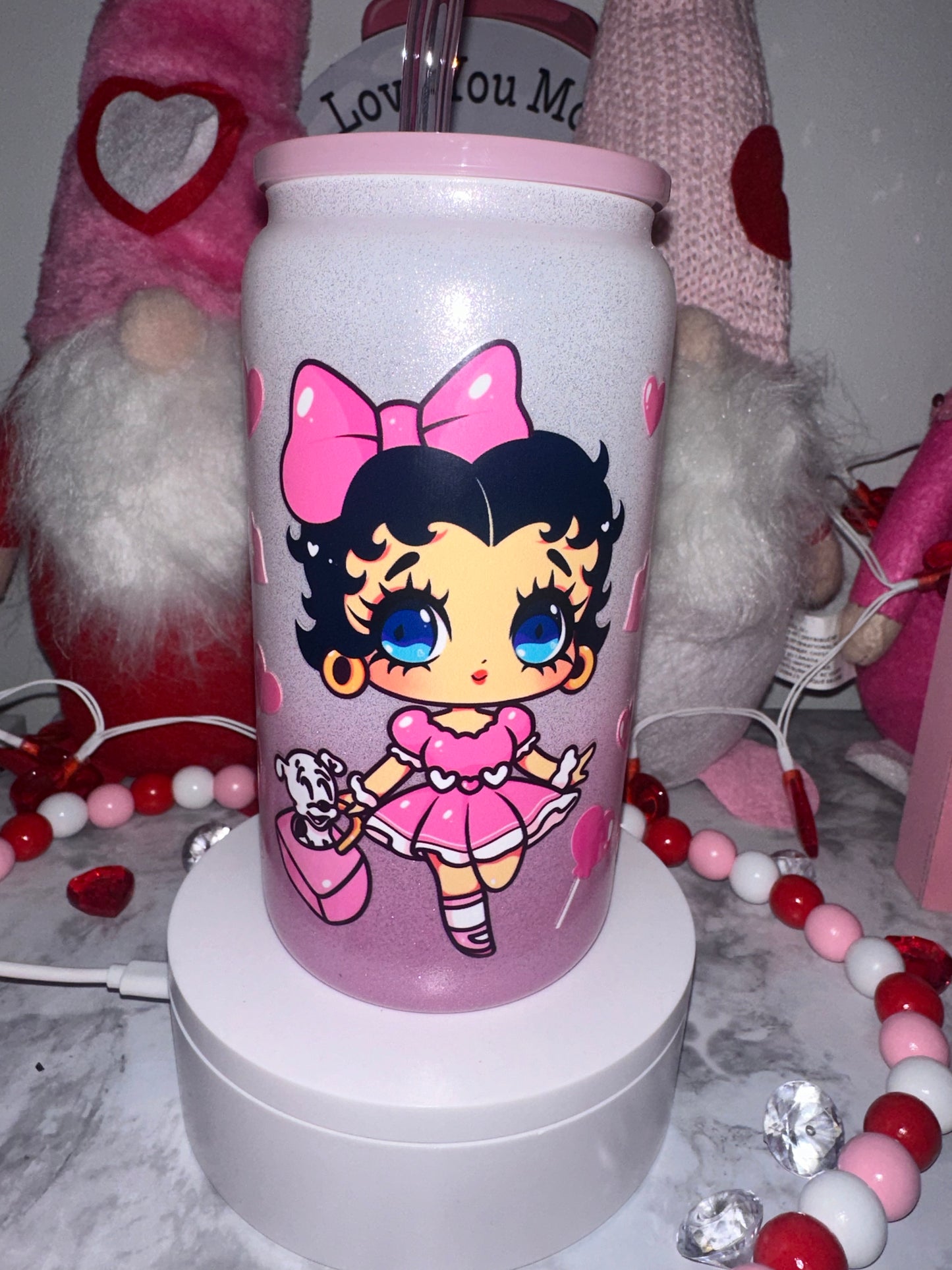 BB Pretty in Pink Glass Tumbler