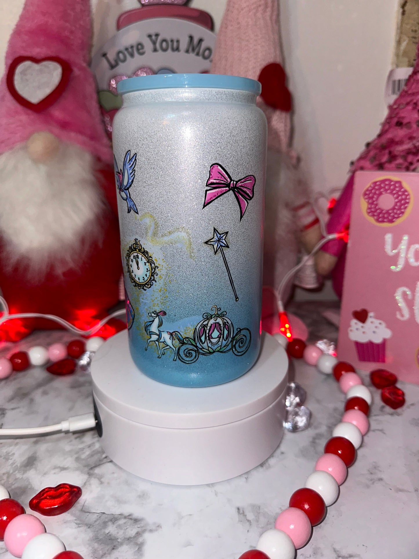Blue Ombré Glass Tumbler