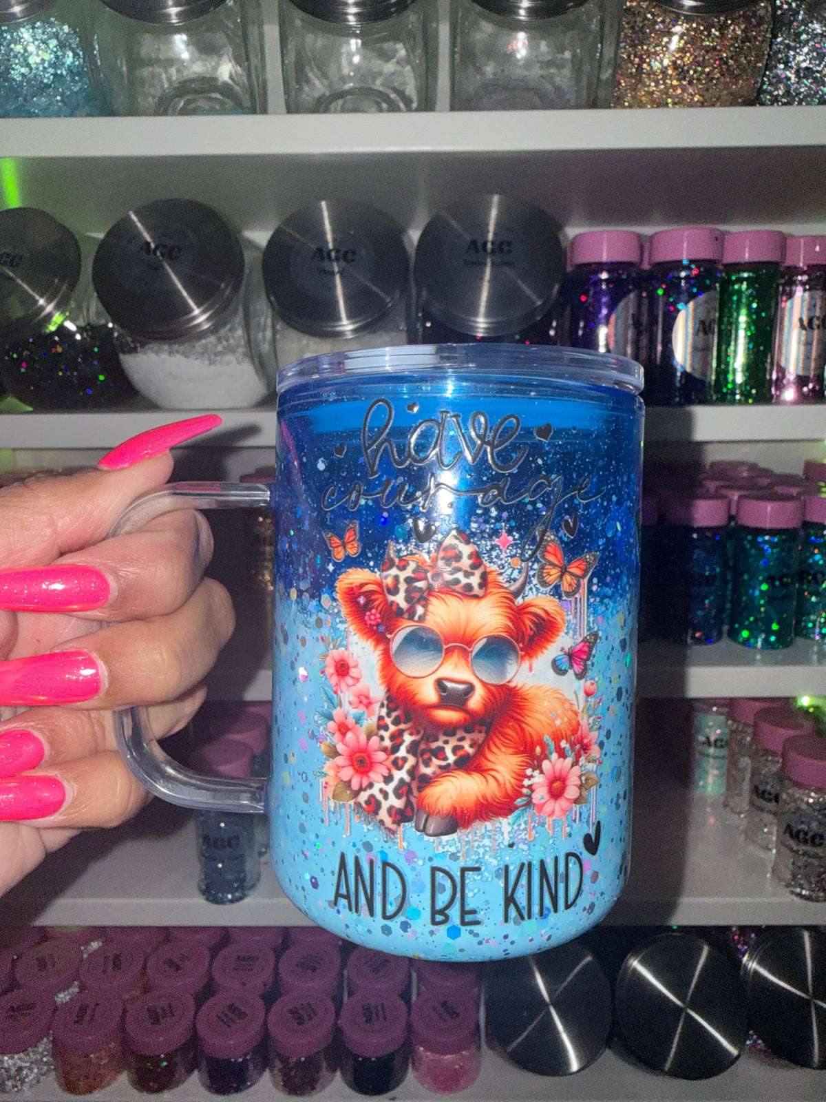 Cow Mug Snow Globe Tumbler