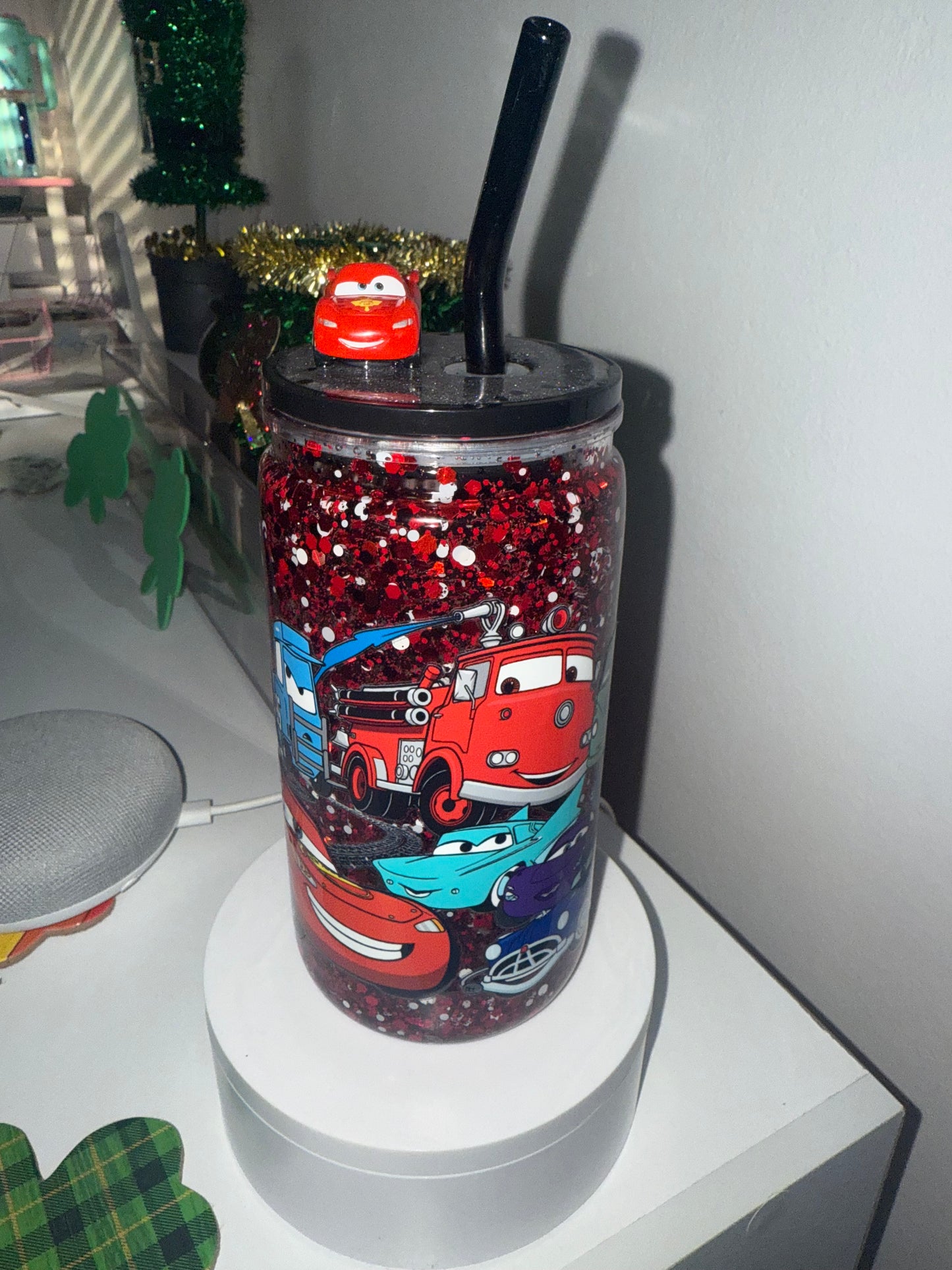 Red Car Snow Globe Tumbler