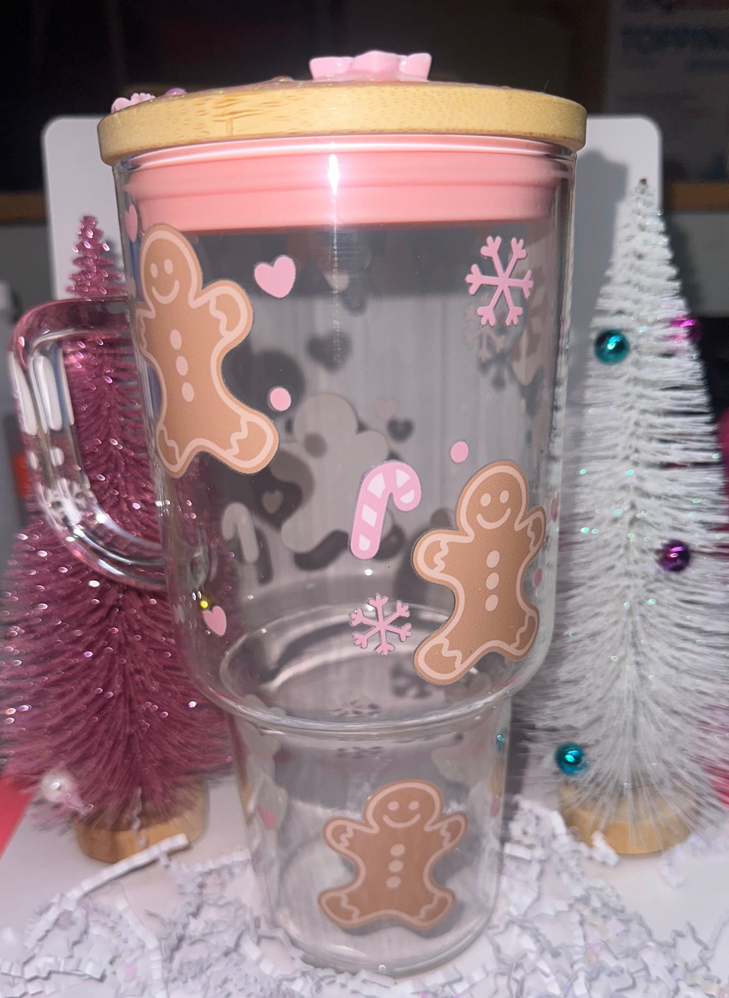 Gingerbread Glass Tumbler