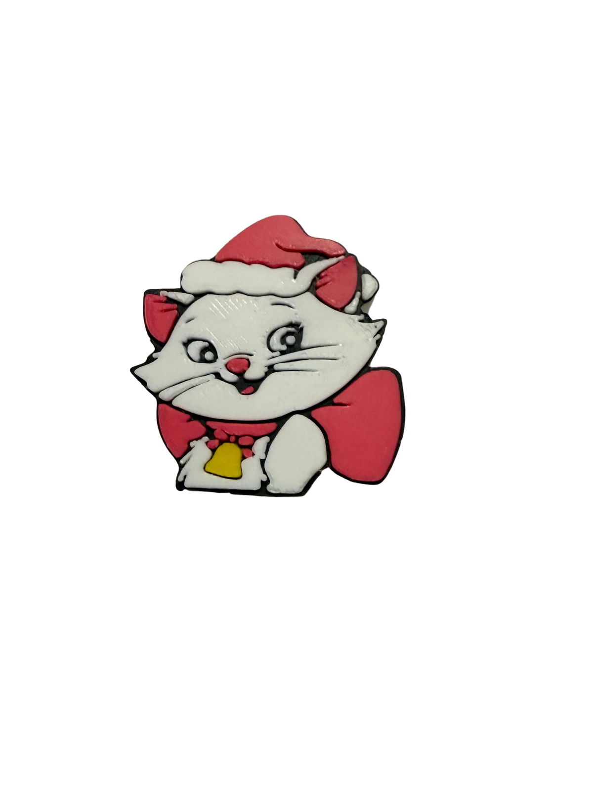 Sassy Cat Christmas 3D Straw Topper