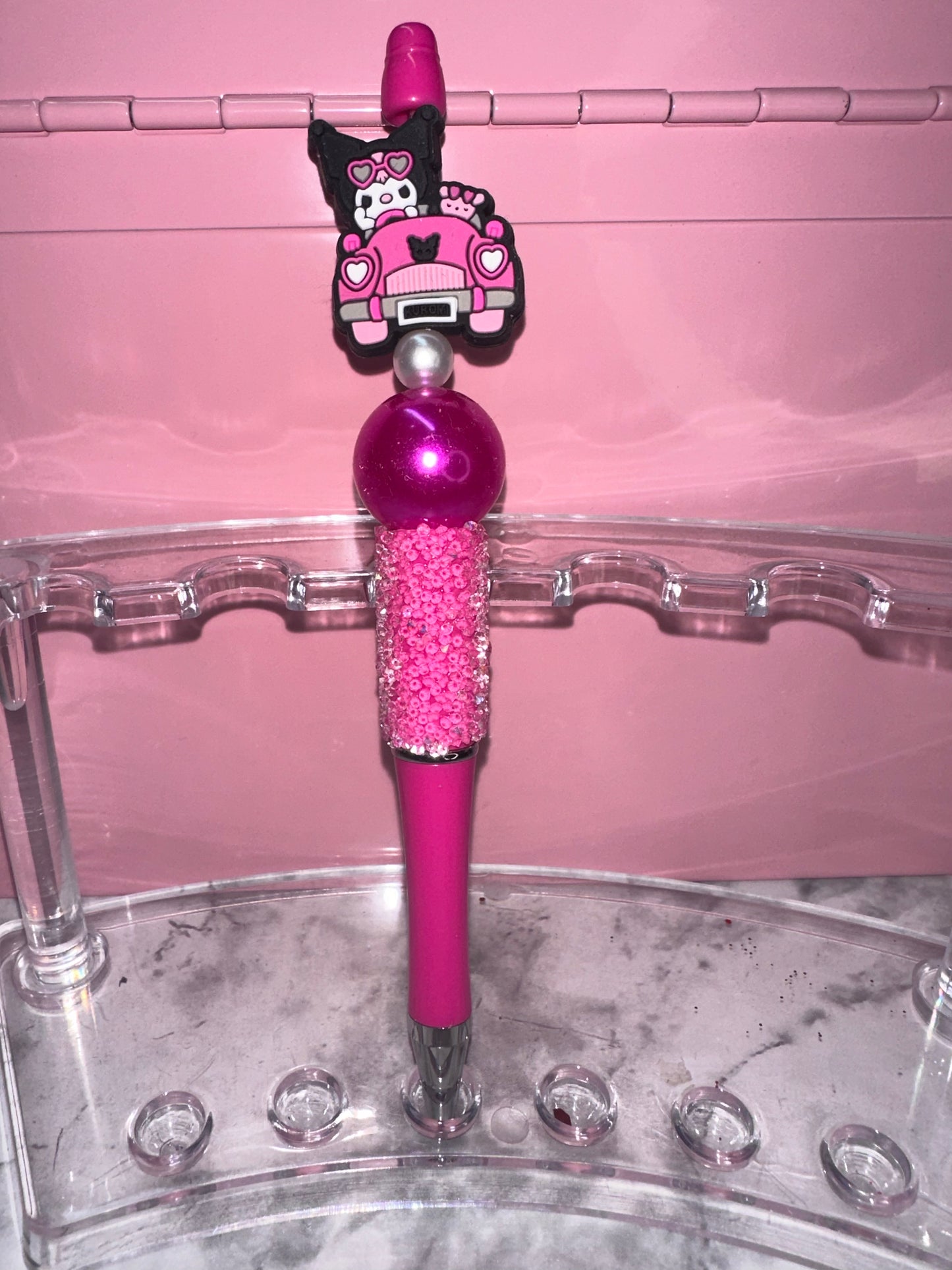 Pink Bling Beaded Pen