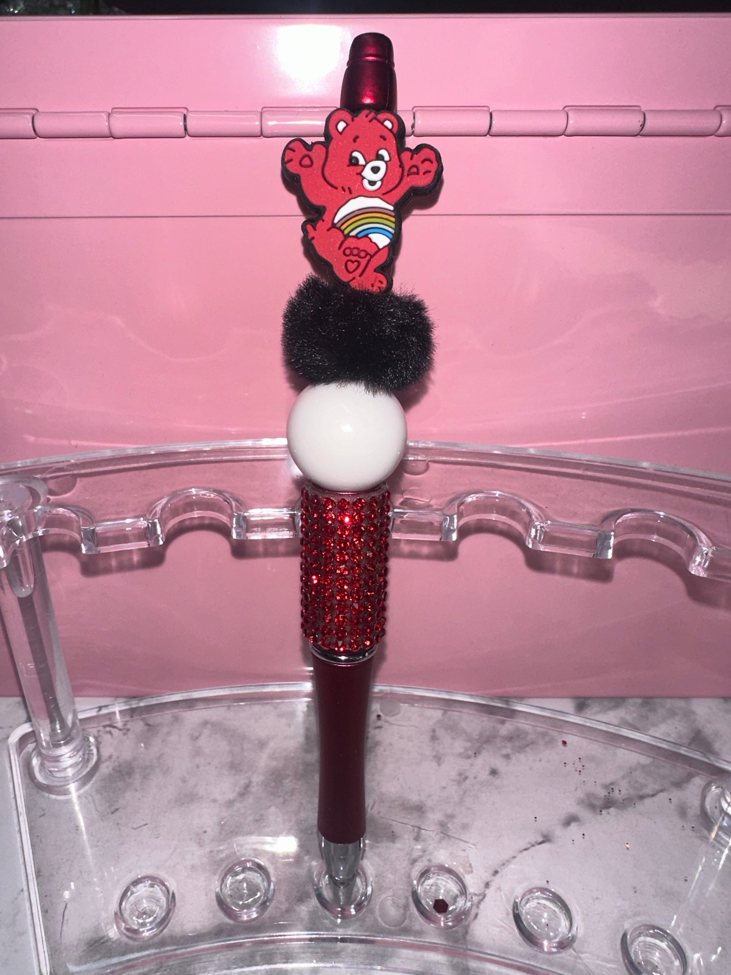 Red Bling Beaded Pen