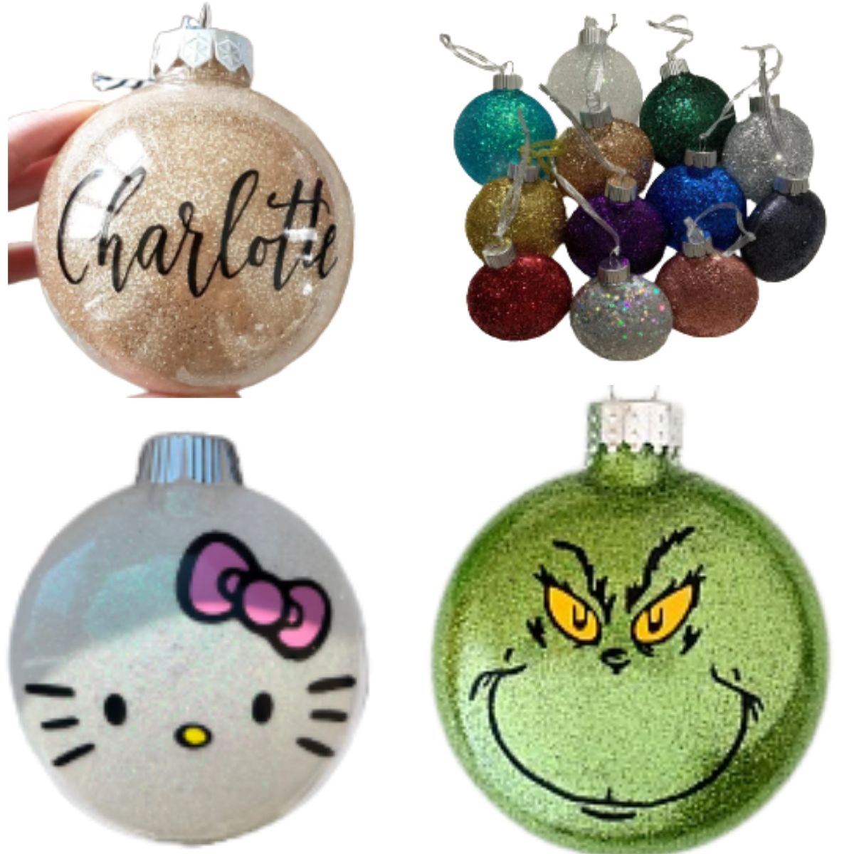 12pk Customized Christmas Ornaments