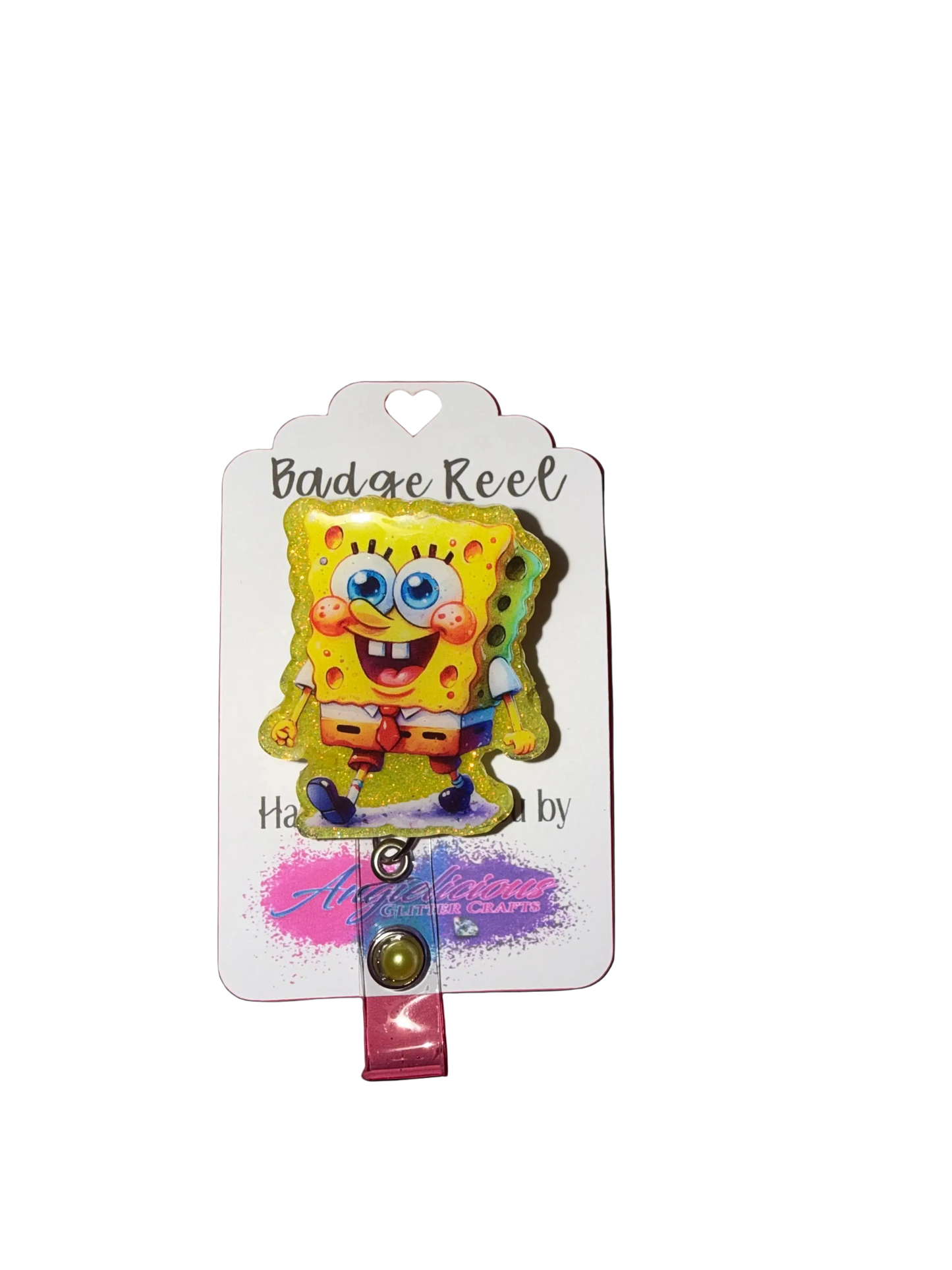 Sponge Bob Glitter Badge Reel