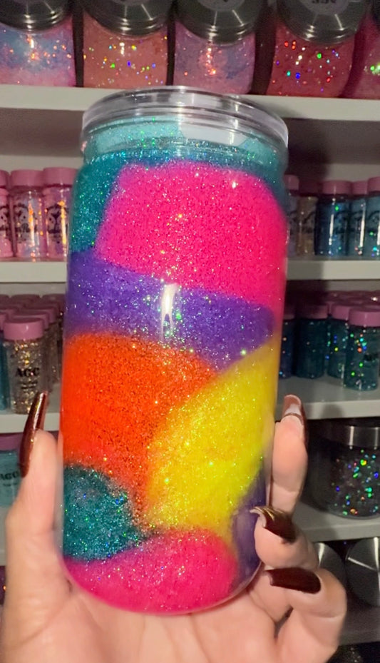 Rainbow Glitter Snow Globe