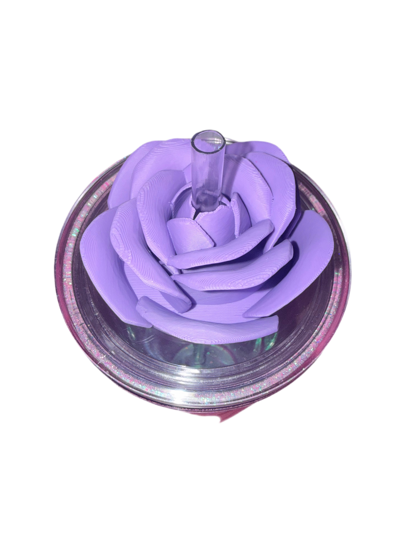 Purple Rose 3D Lid Topper (24oz only)