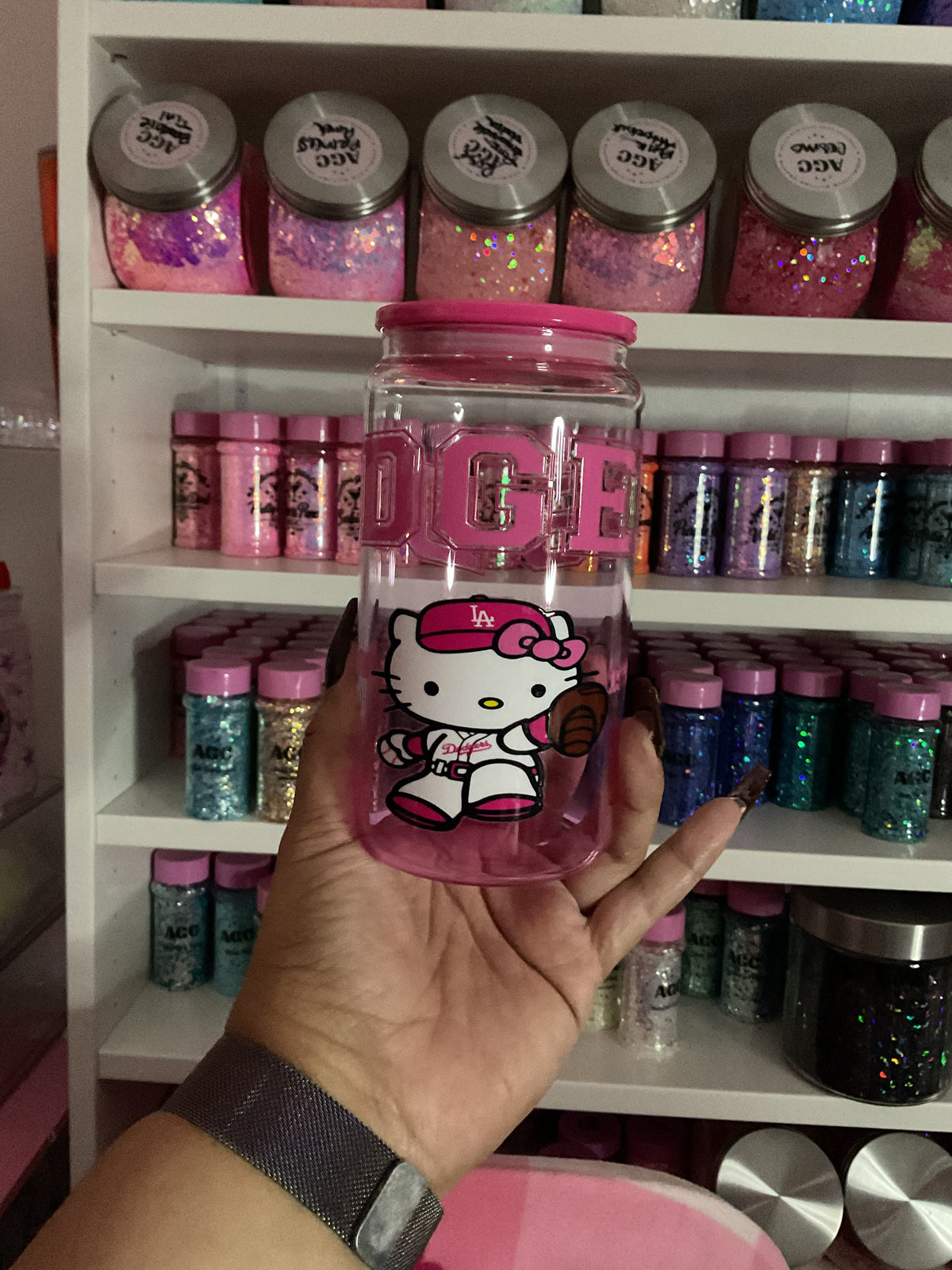 HK Dodgers Glass Tumbler