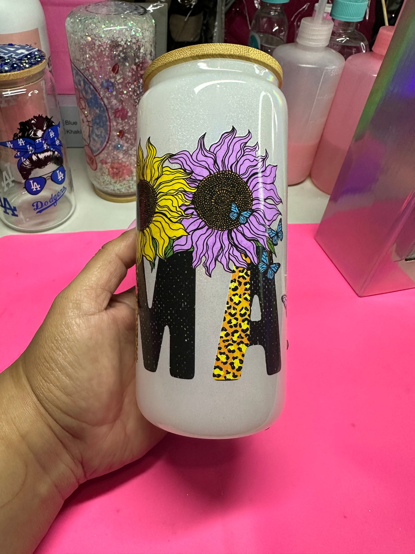 MAMA Shimmer Glass Tumbler