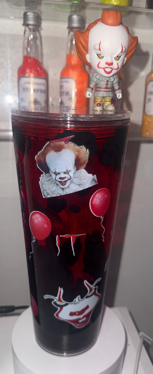Clown Halloween Lava Drip Snow Globe
