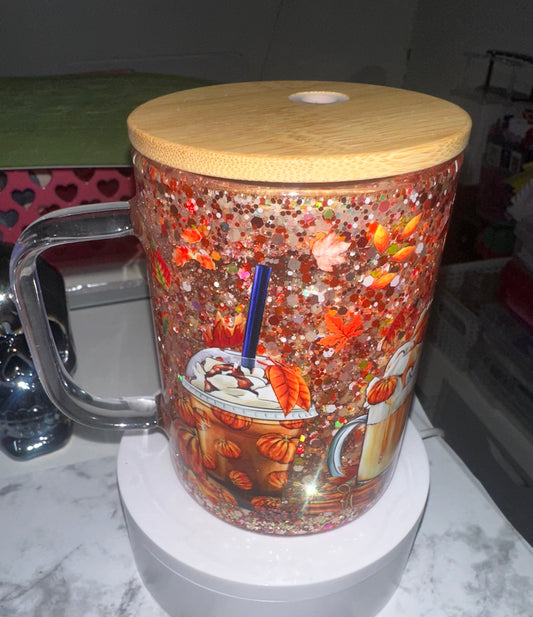Fall Vibes Glass Mug