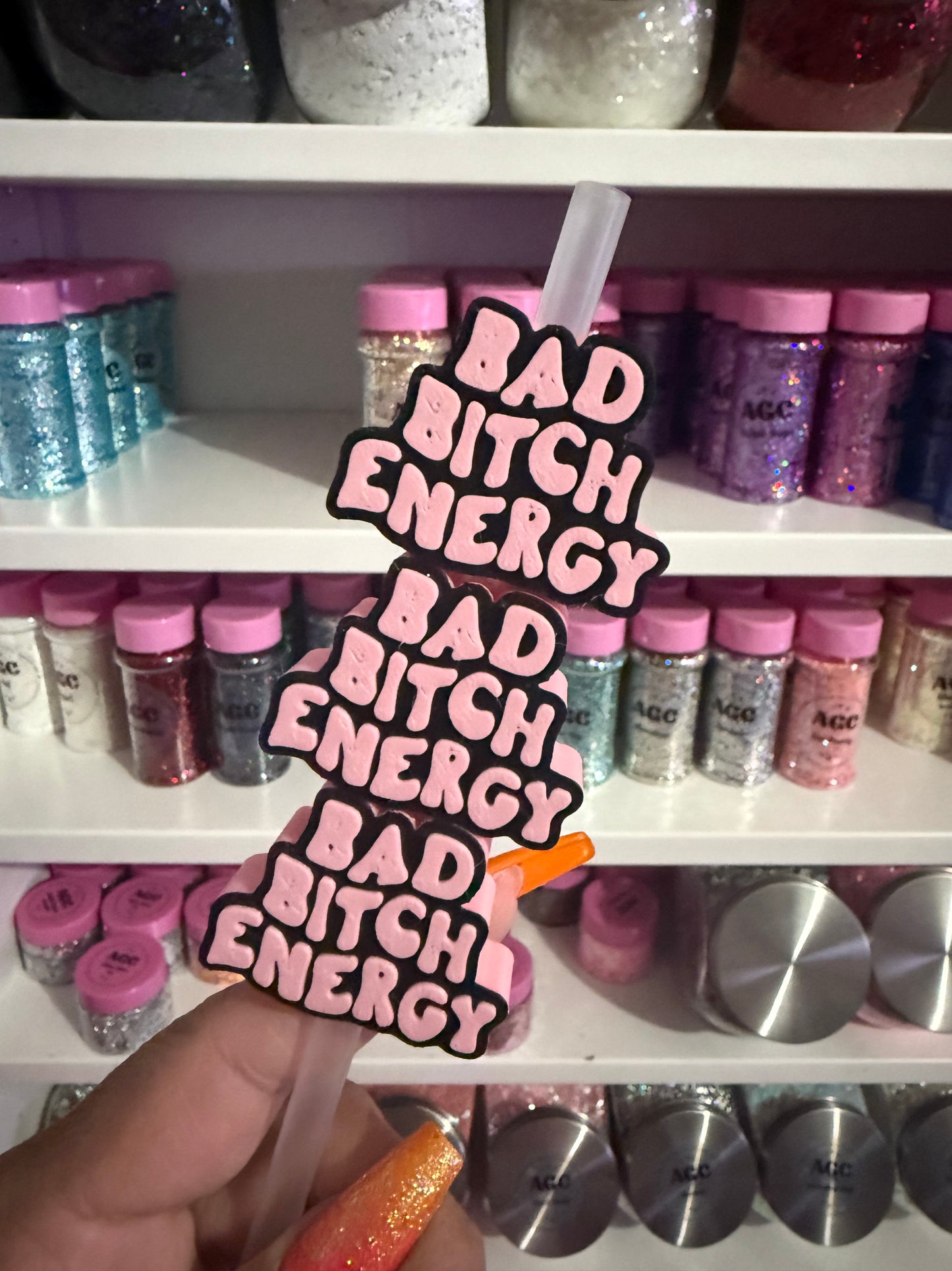 Bad Bitch Energy 3D Straw Topper