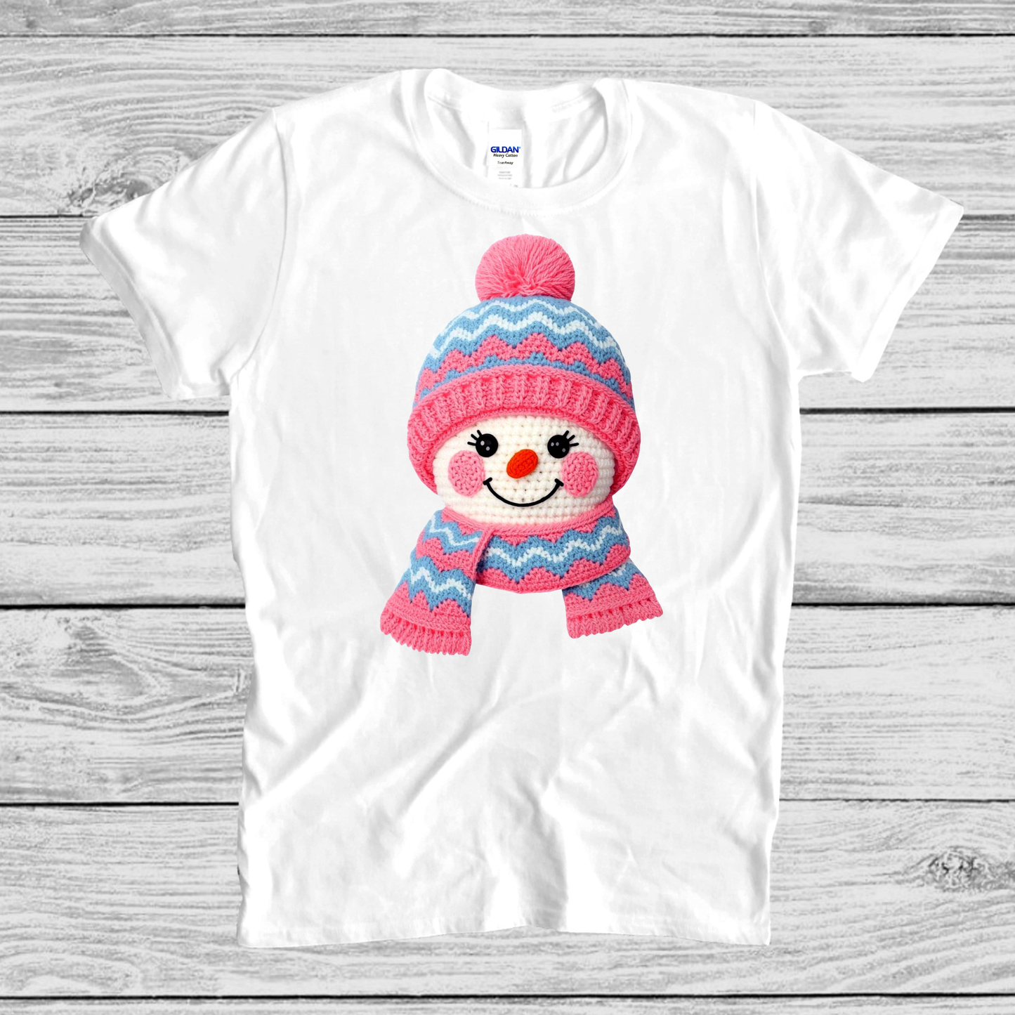 Pink Snowman T-shirt