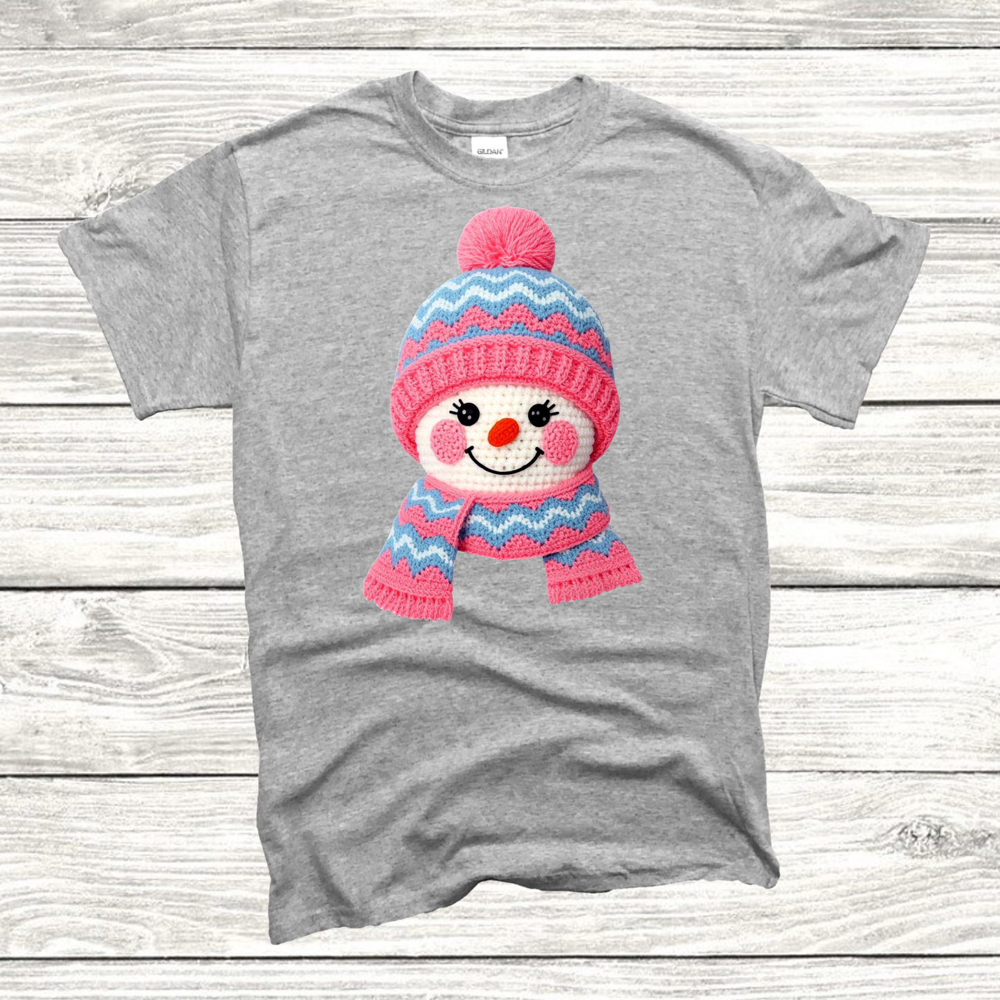 Pink Snowman T-shirt